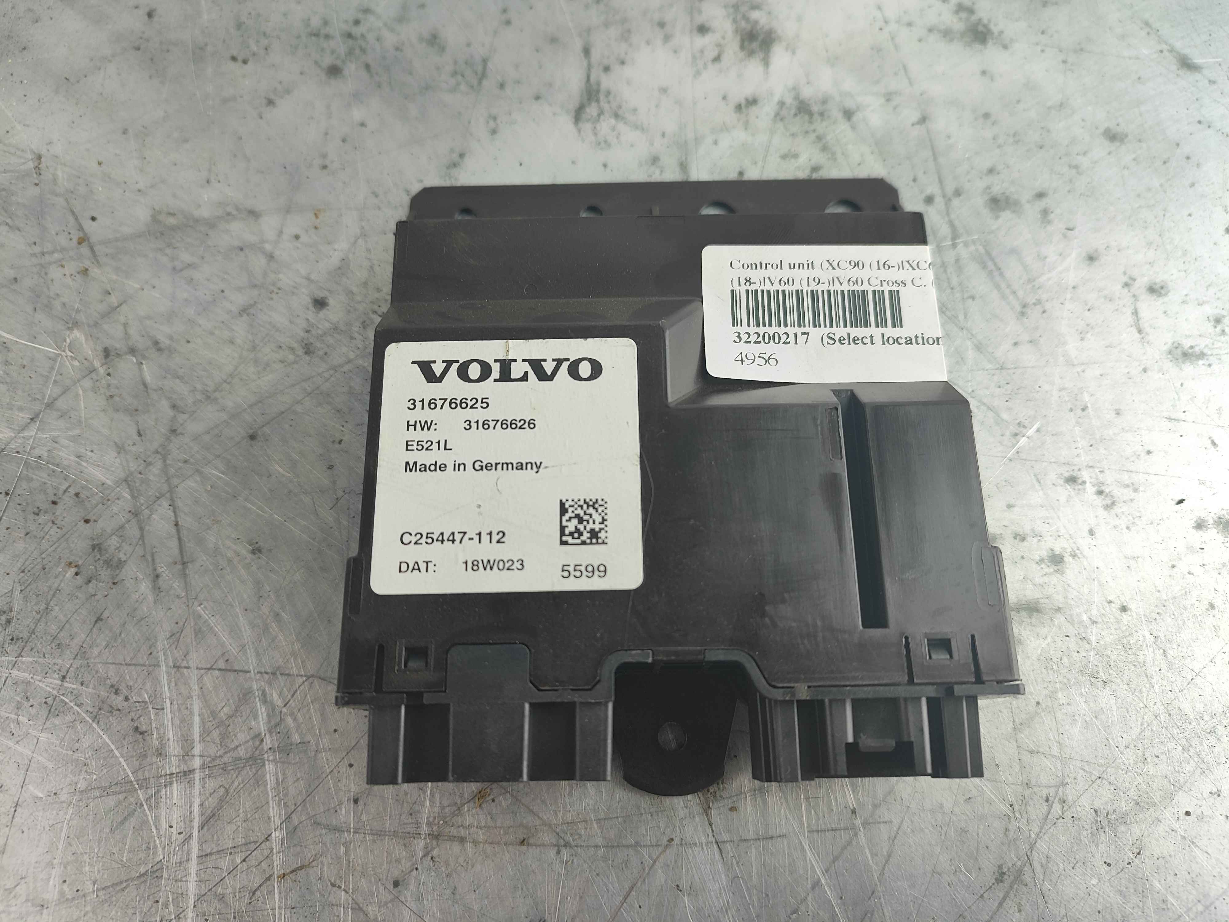 Control unit (XC90 (16-)|XC60 (18-)|V60 (19-)|V60 Cross C. (19-) )