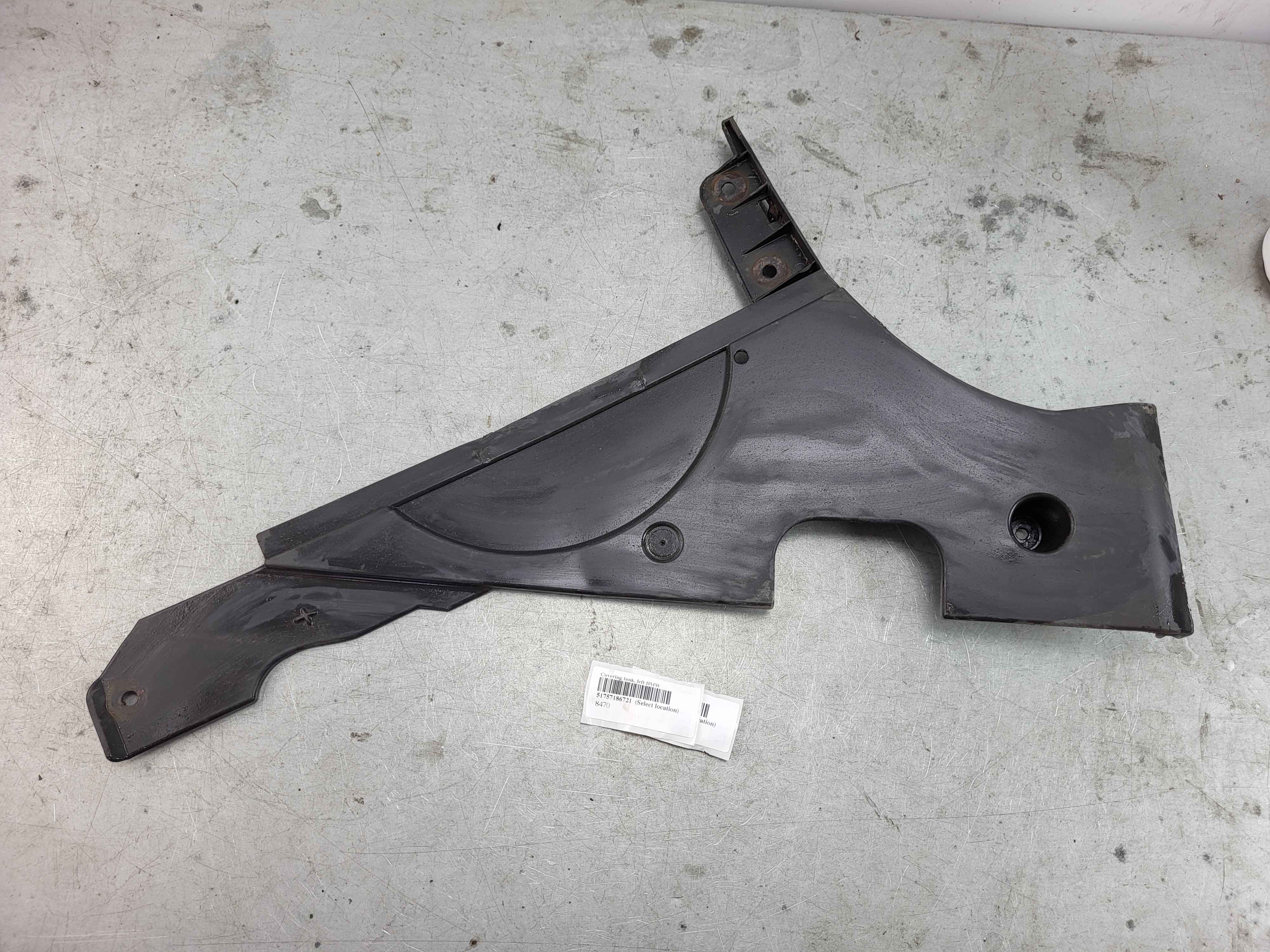 Covering tank, left BMW