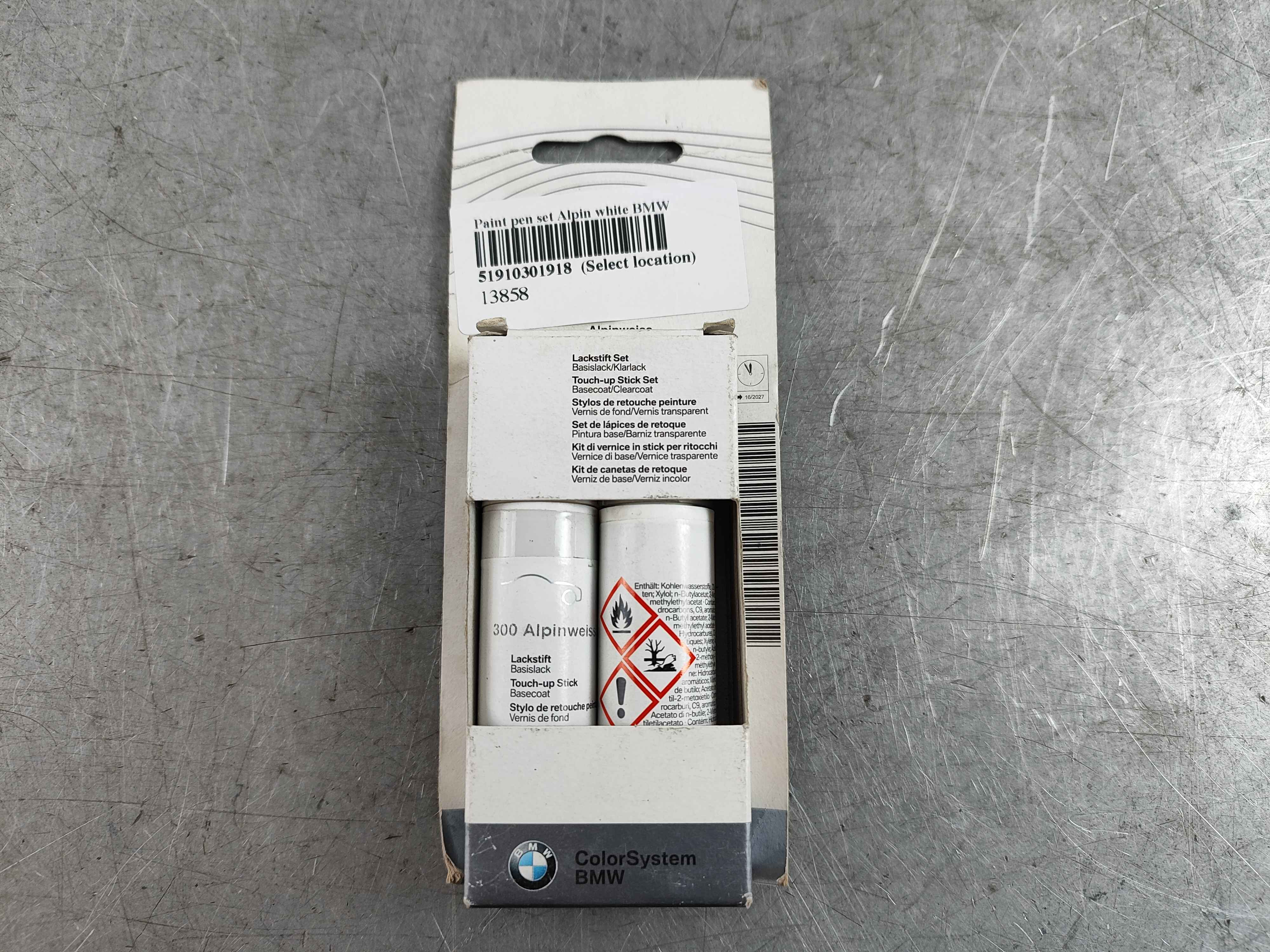 Paint pen set Alpin white BMW