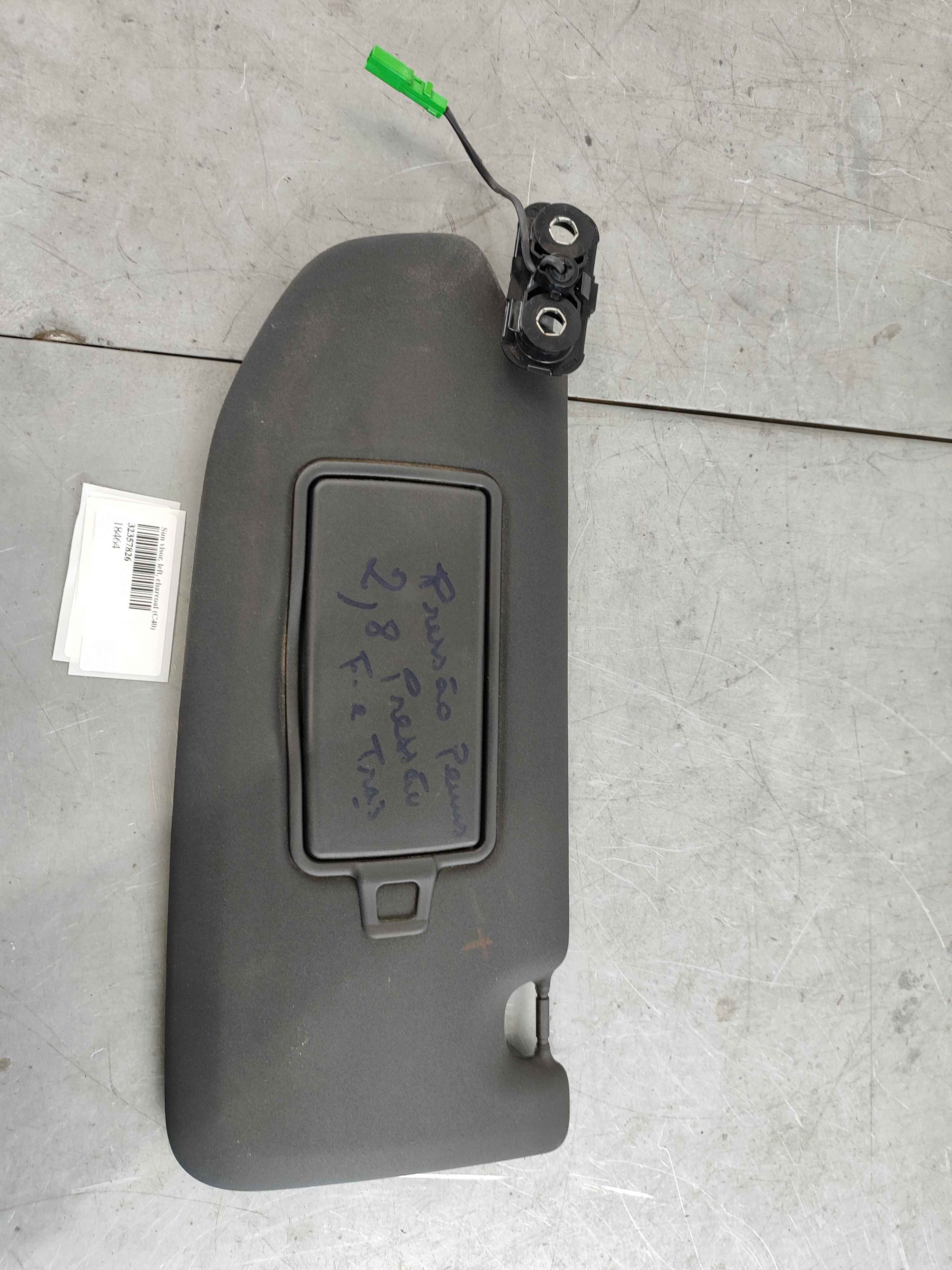 Sun visor, left, charcoal (C40)