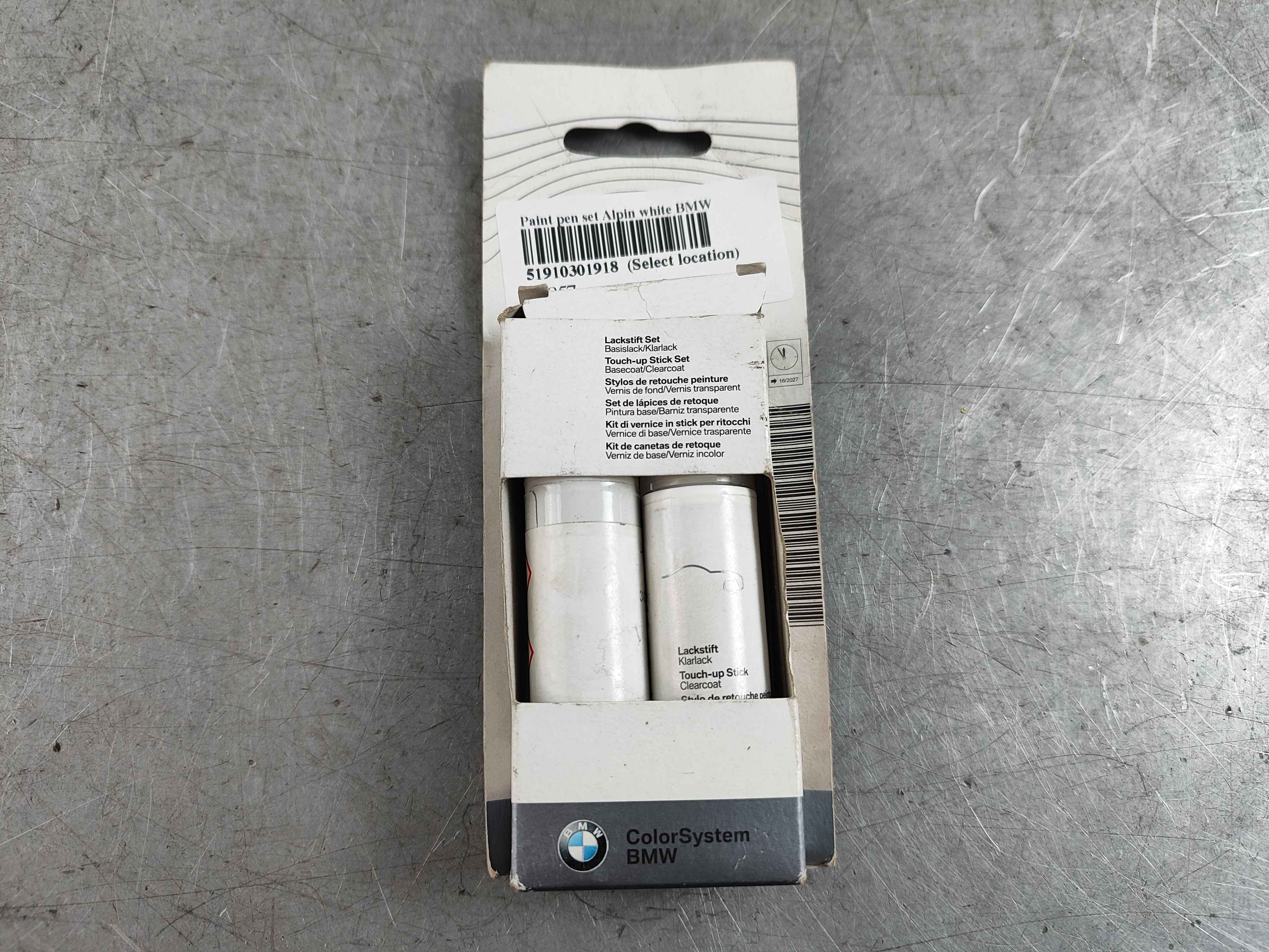 Paint pen set Alpin white BMW