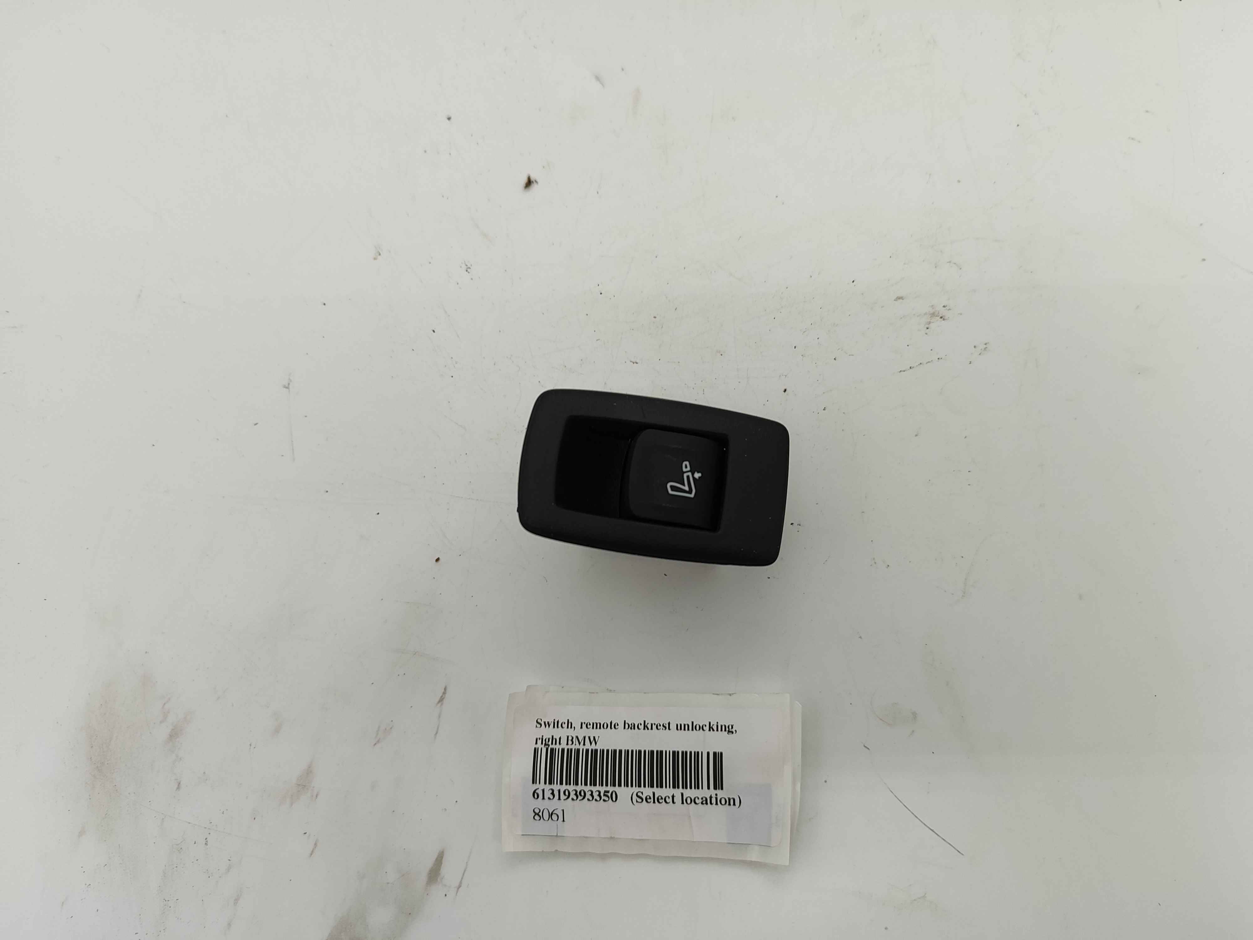 Switch, remote backrest unlocking, right BMW
