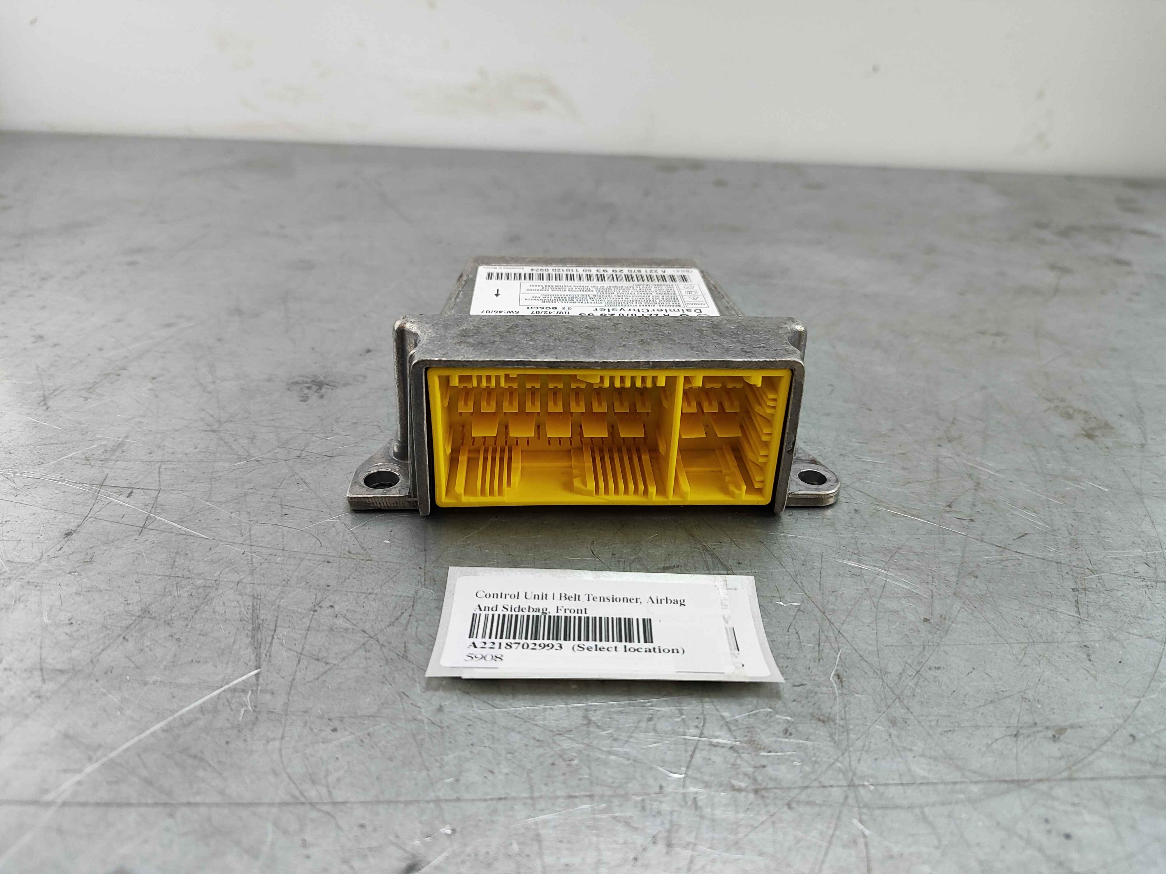 Control Unit | Belt Tensioner, Airbag And Sidebag, Front