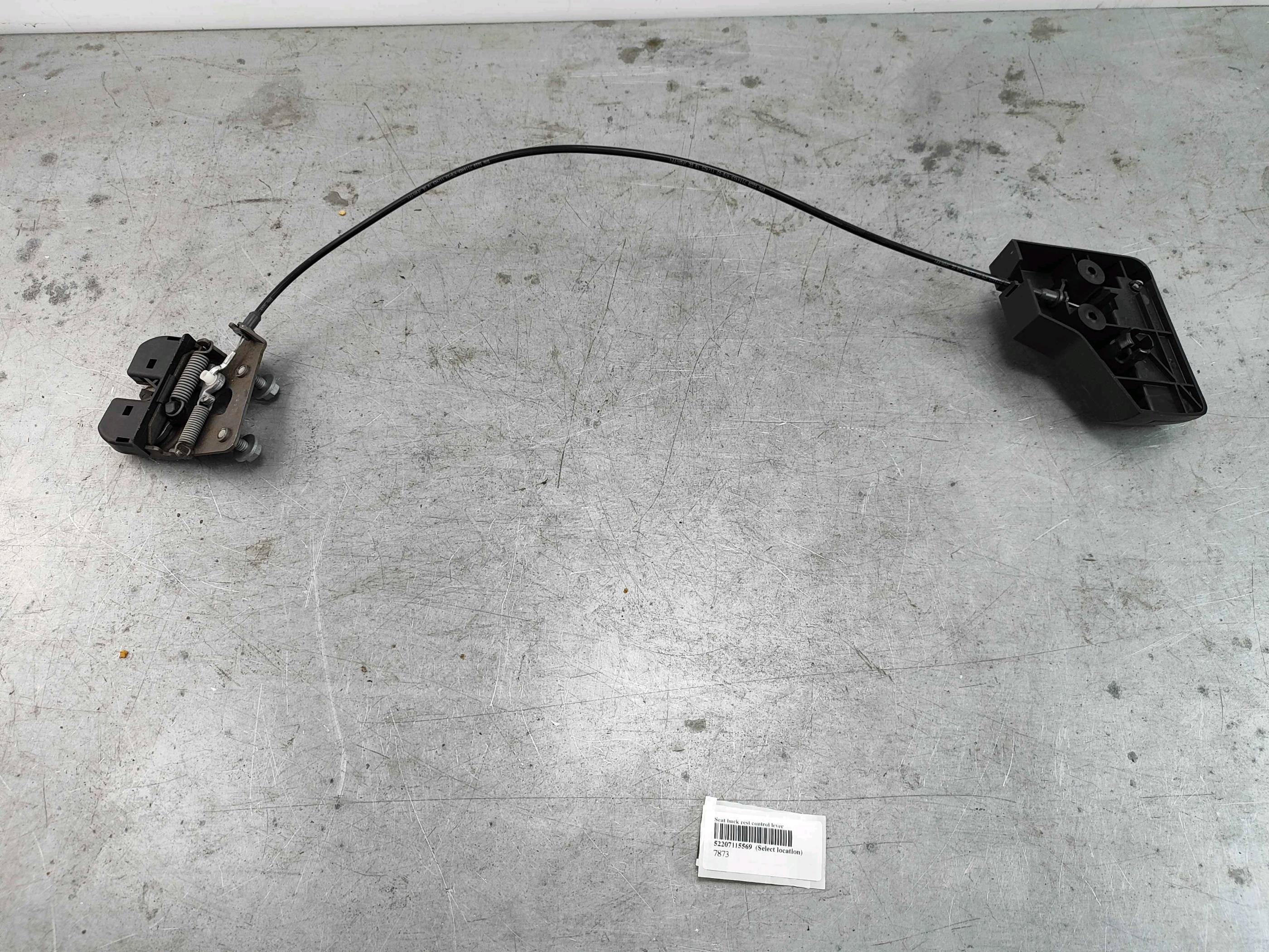 Seat back rest control lever