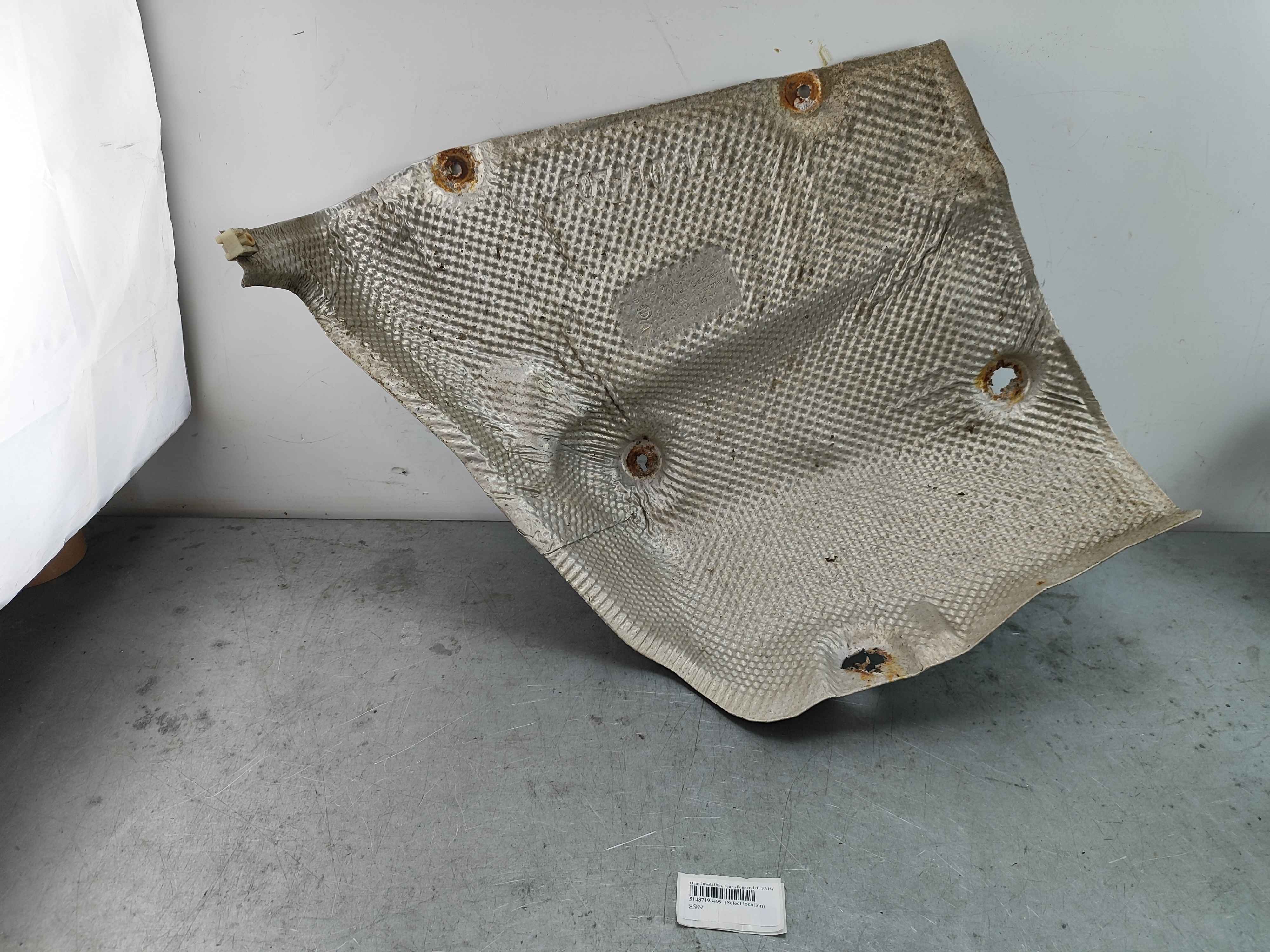Heat insulation, rear silencer, left BMW