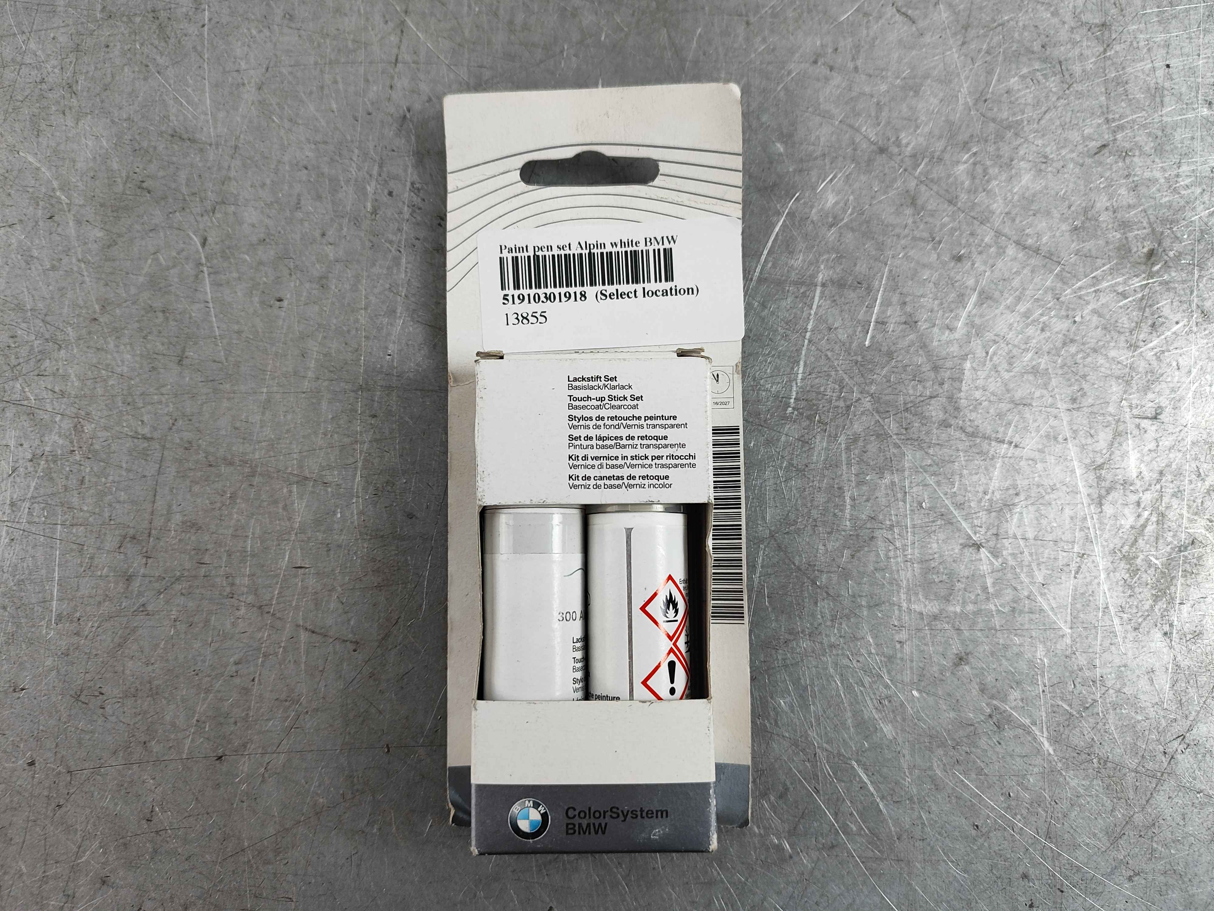 Paint pen set Alpin white BMW