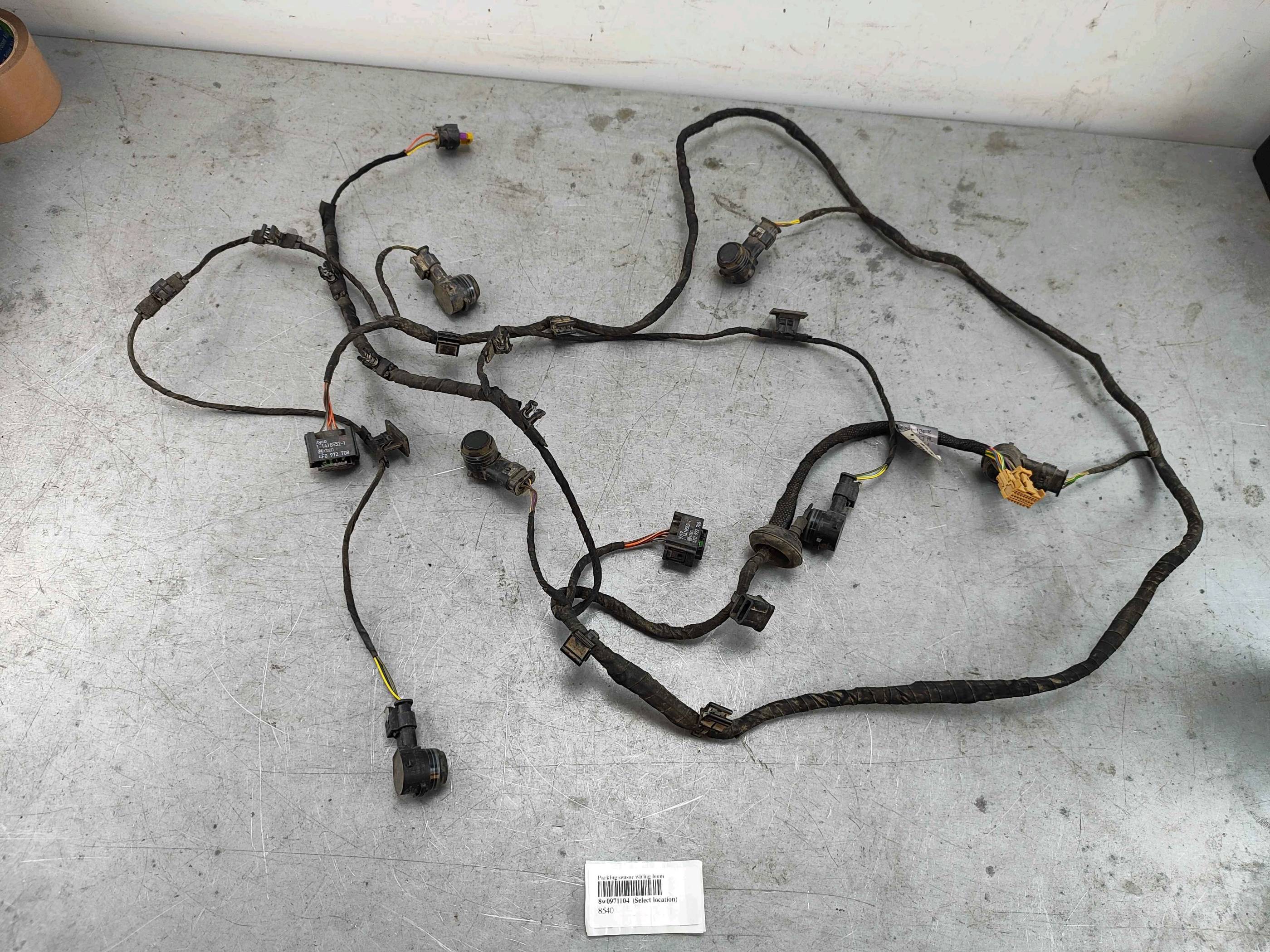 Parking sensor wiring loom