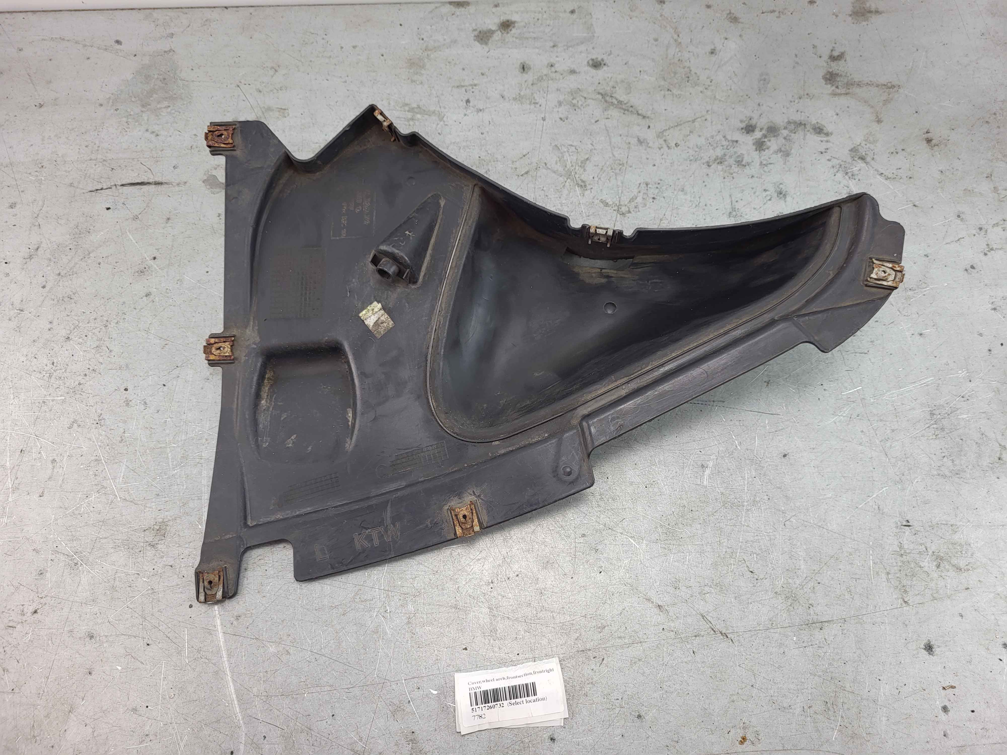 Cover,wheel arch,frontsection,frontright BMW
