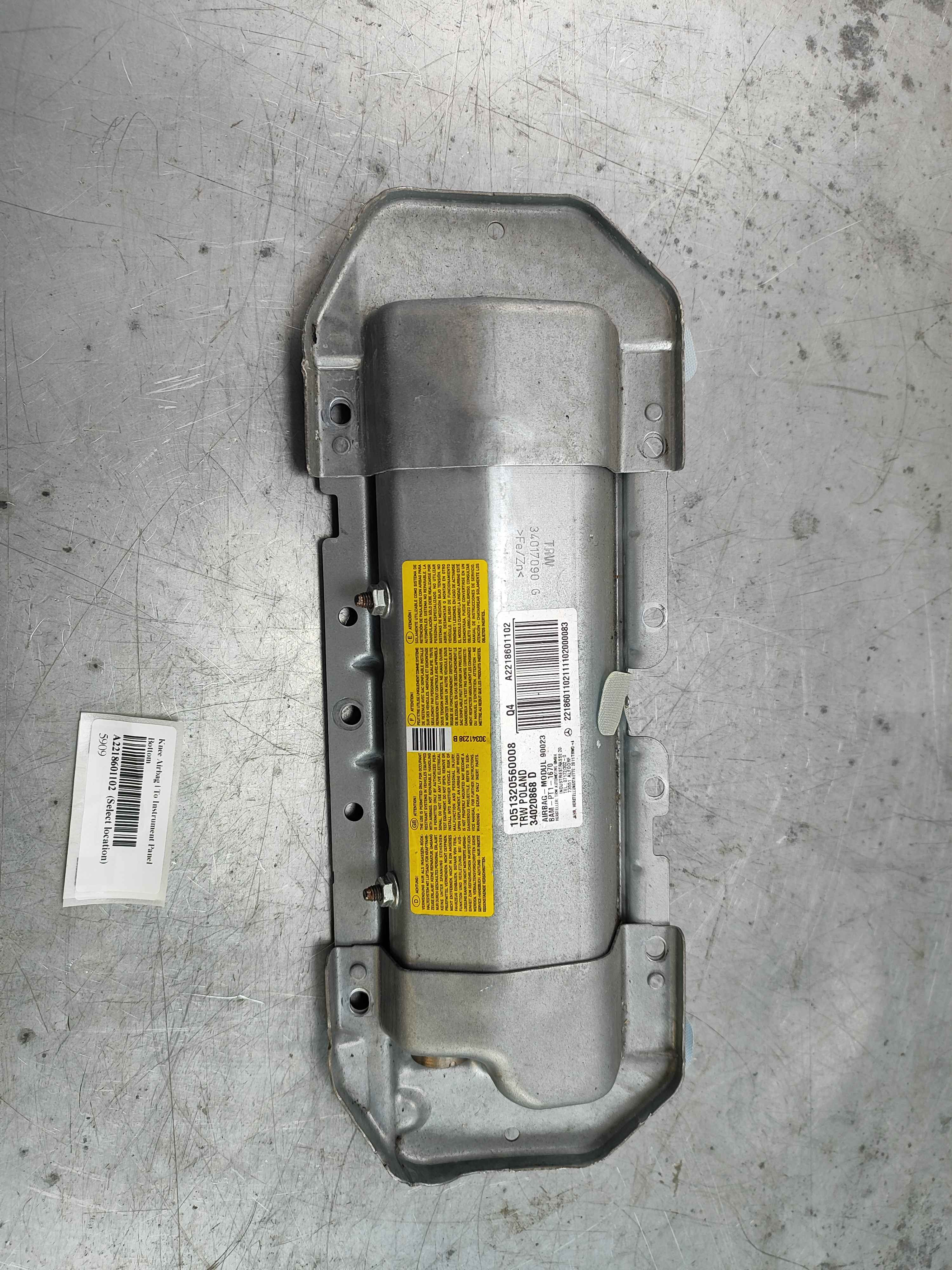 Knee Airbag | To Instrument Panel Bottom