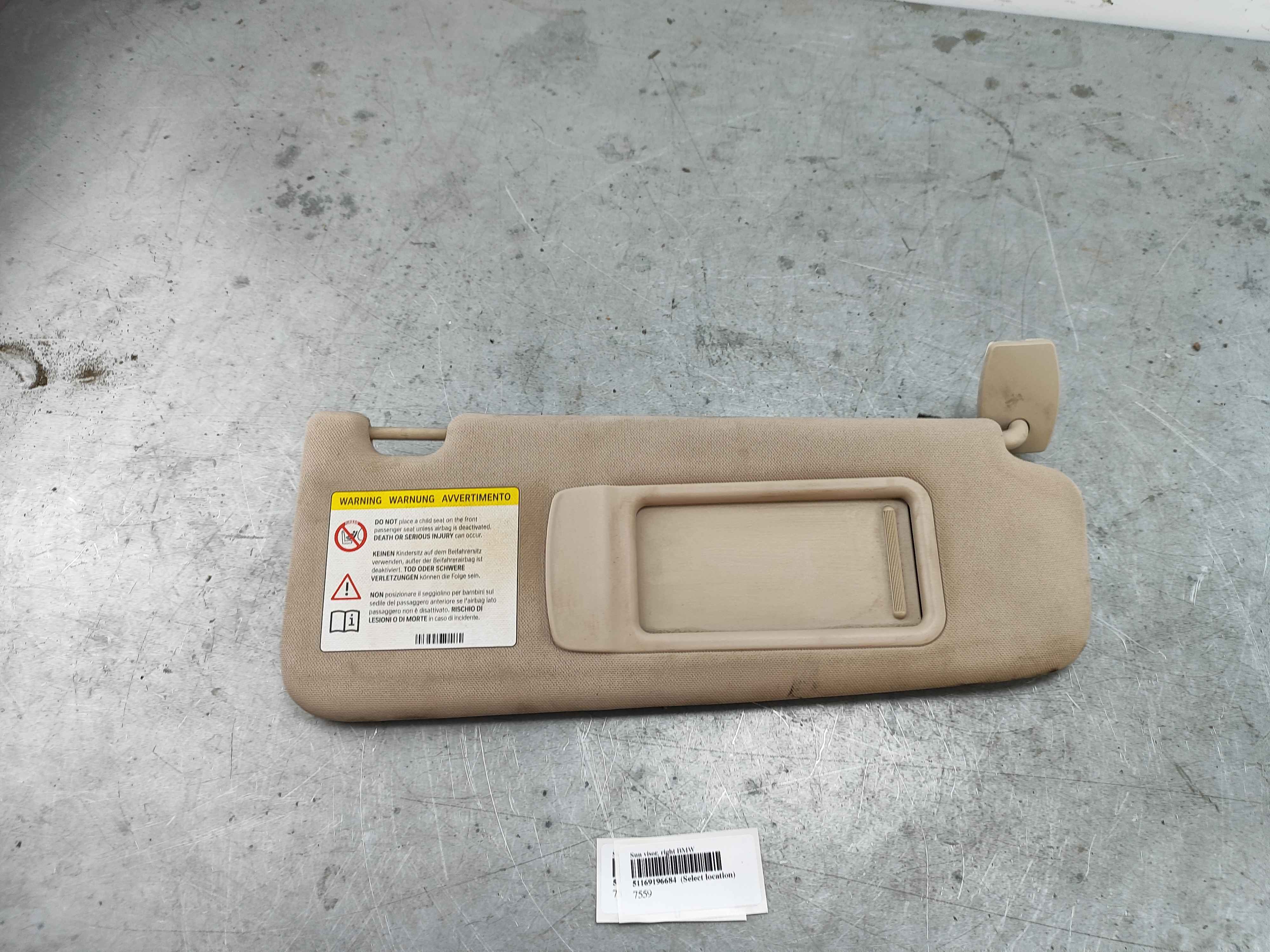 Sun visor, right BMW