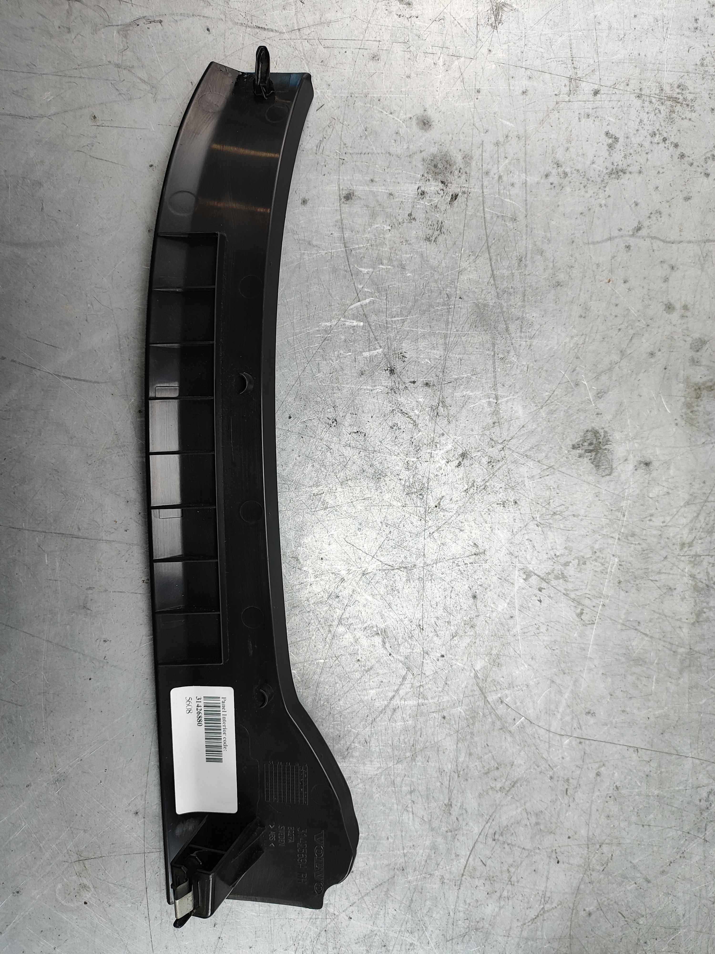 Panel Interior code: RXXX. right lower A-pillar charcoal