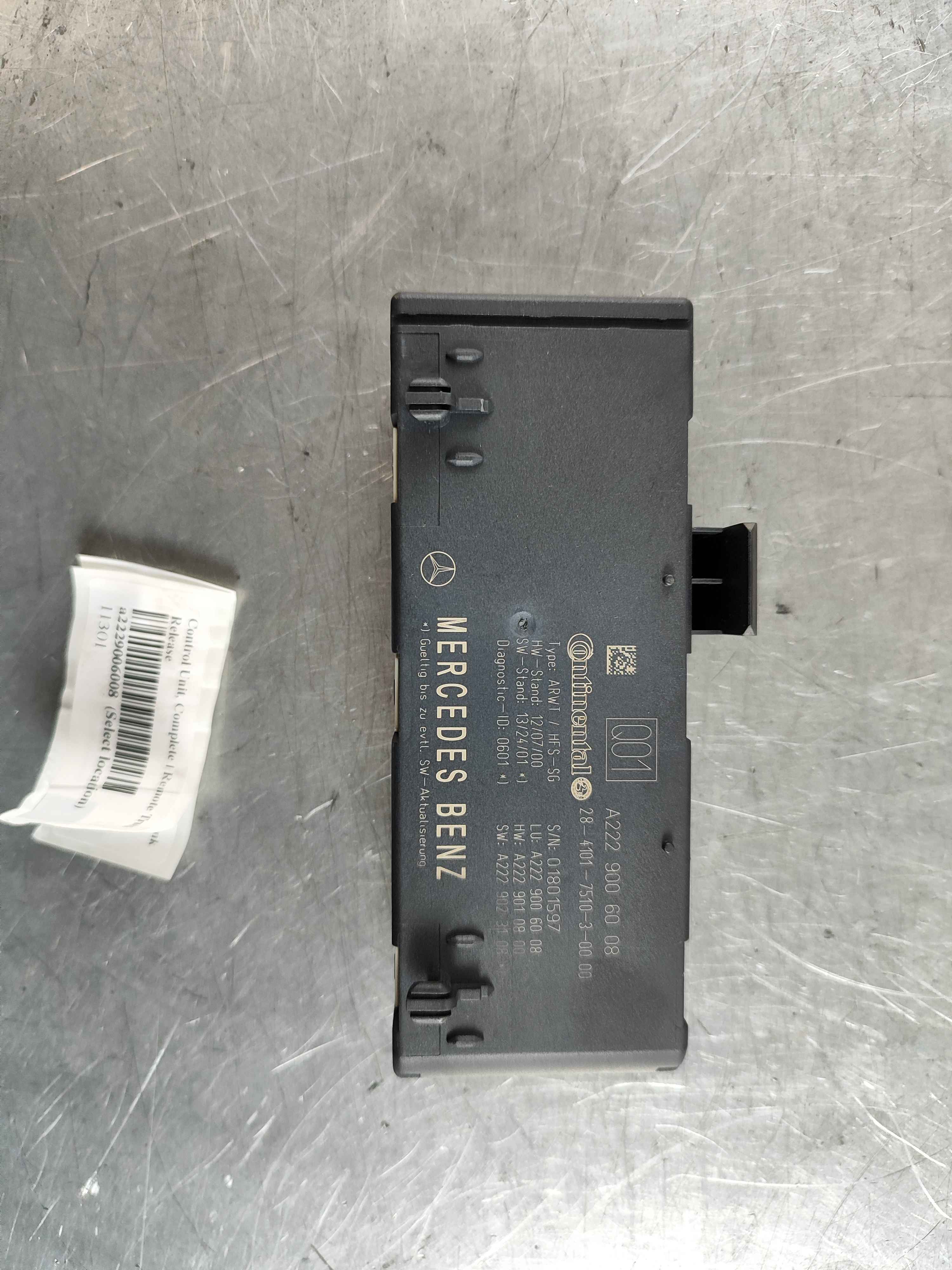 Control Unit, Complete | Remote Trunk Release