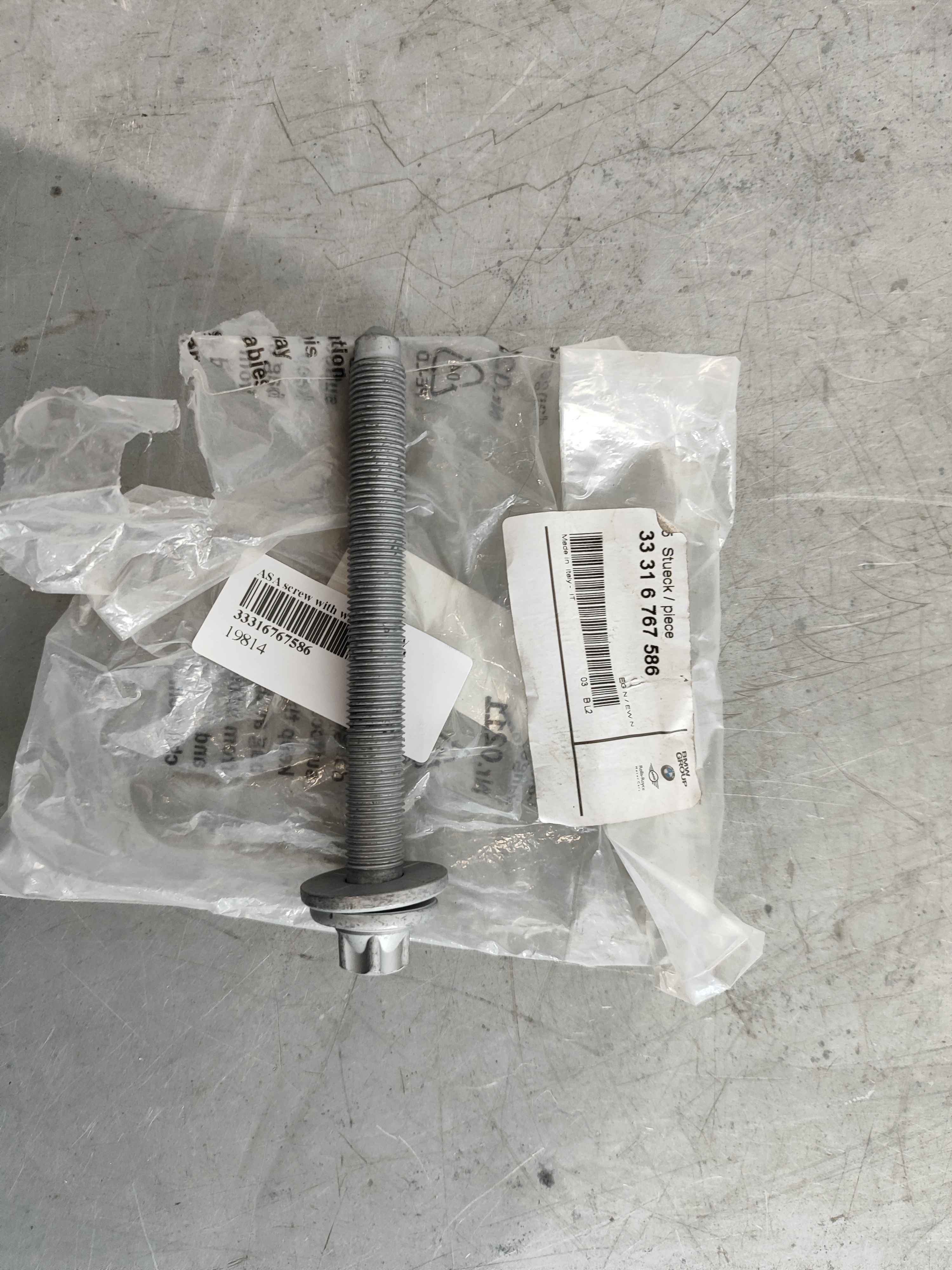 ASA screw with washer BMW