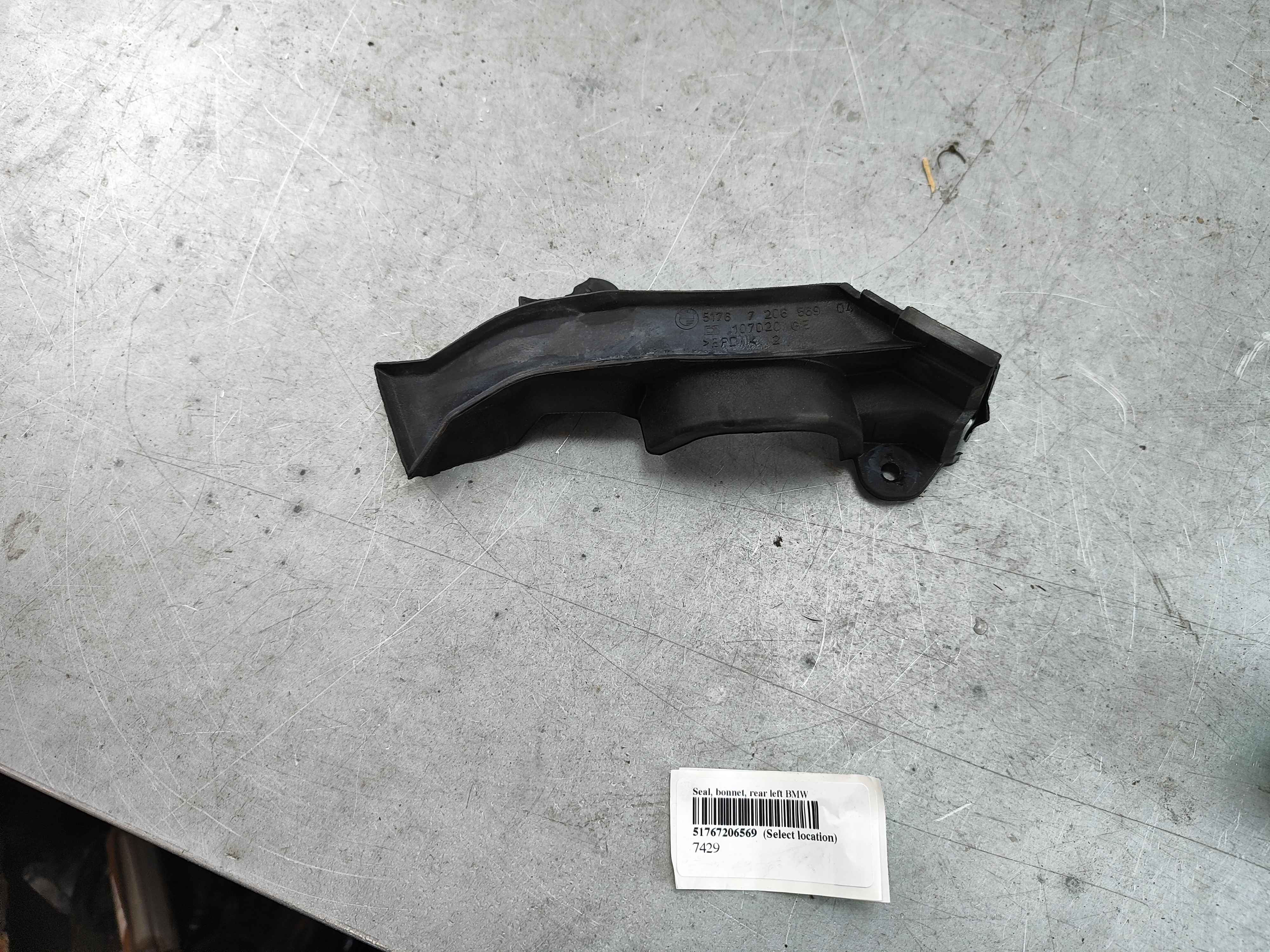 Seal, bonnet, rear left BMW