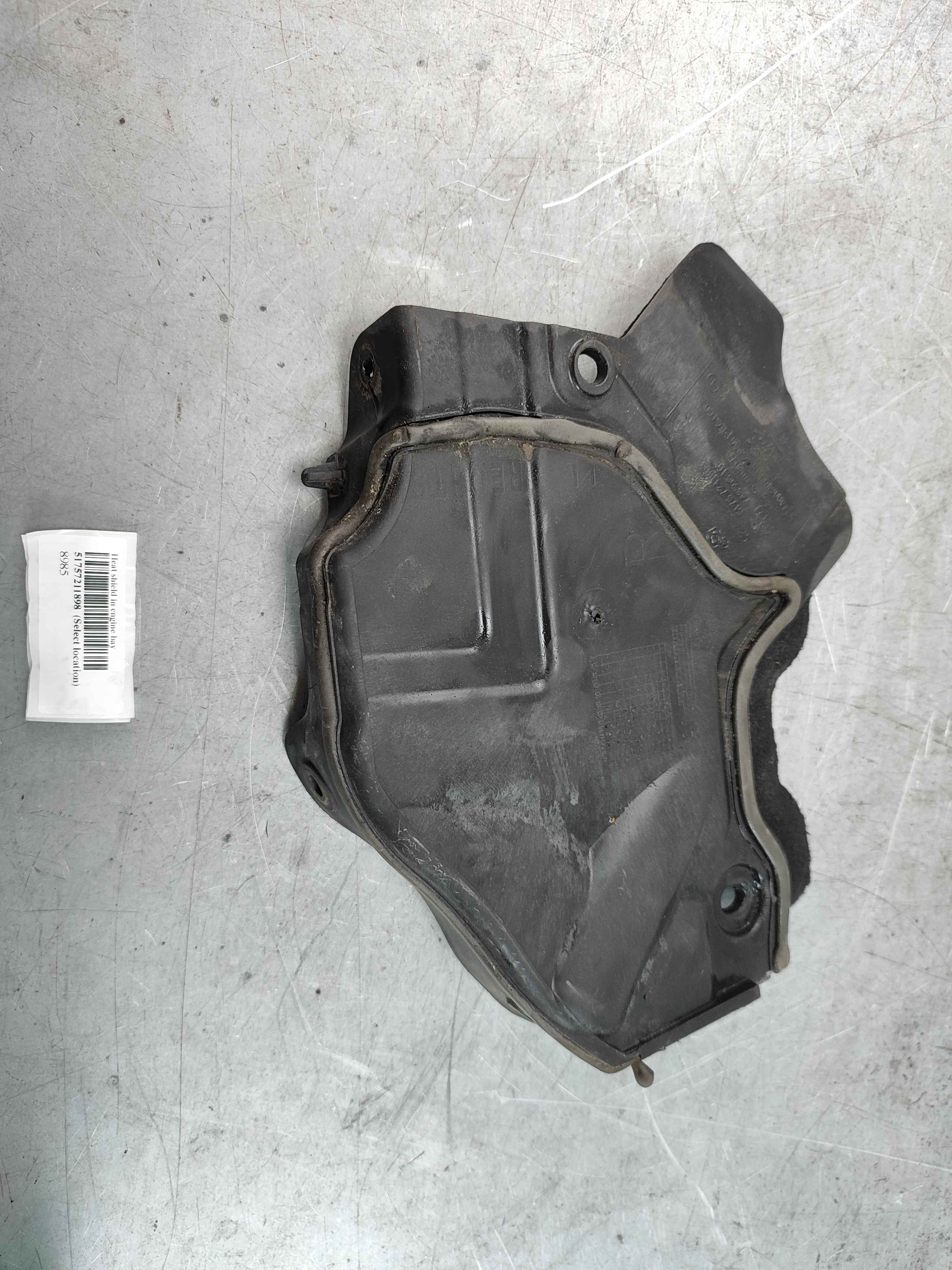Heat shield in engine bay