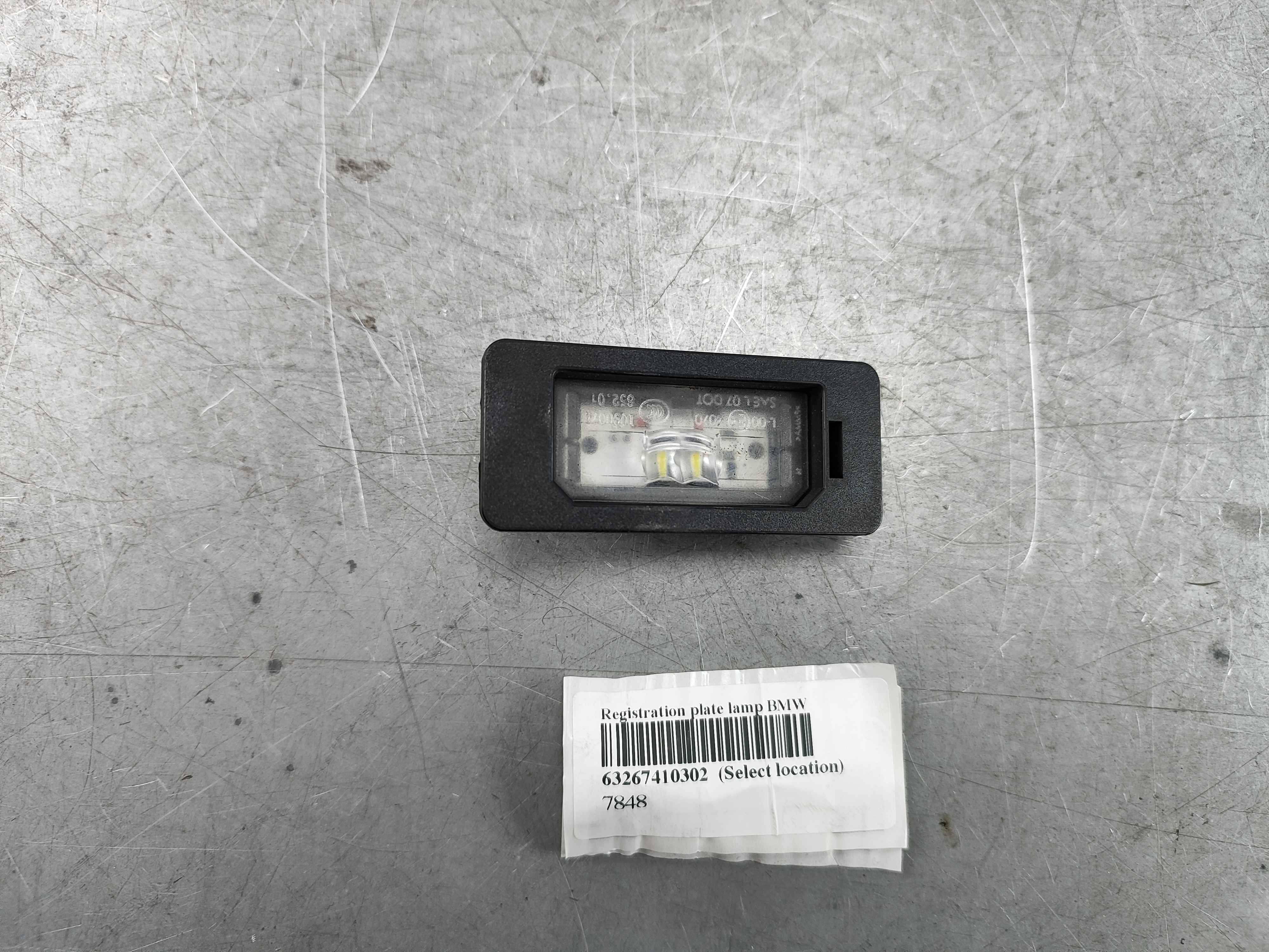 Registration plate lamp BMW