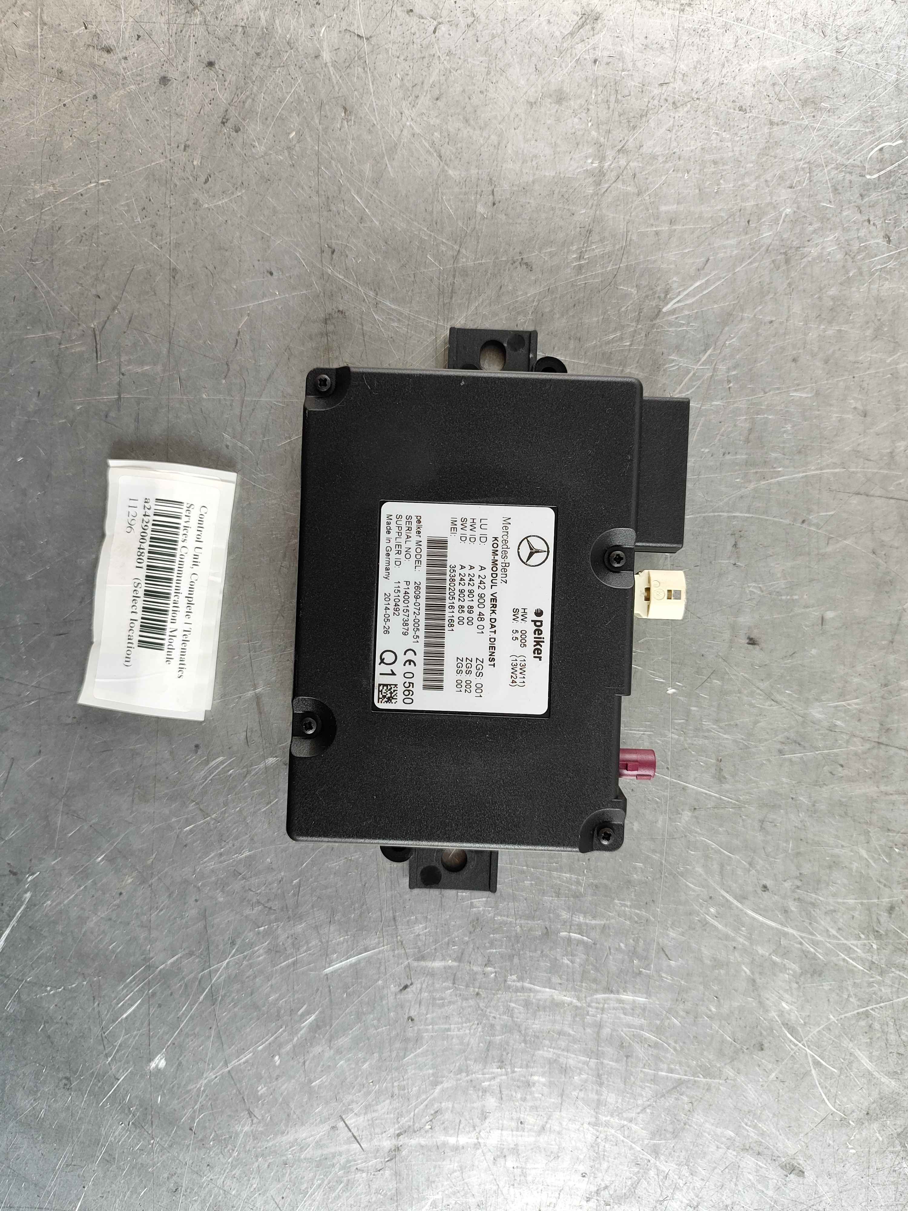 Control Unit, Complete | Telematics Services Communication Module