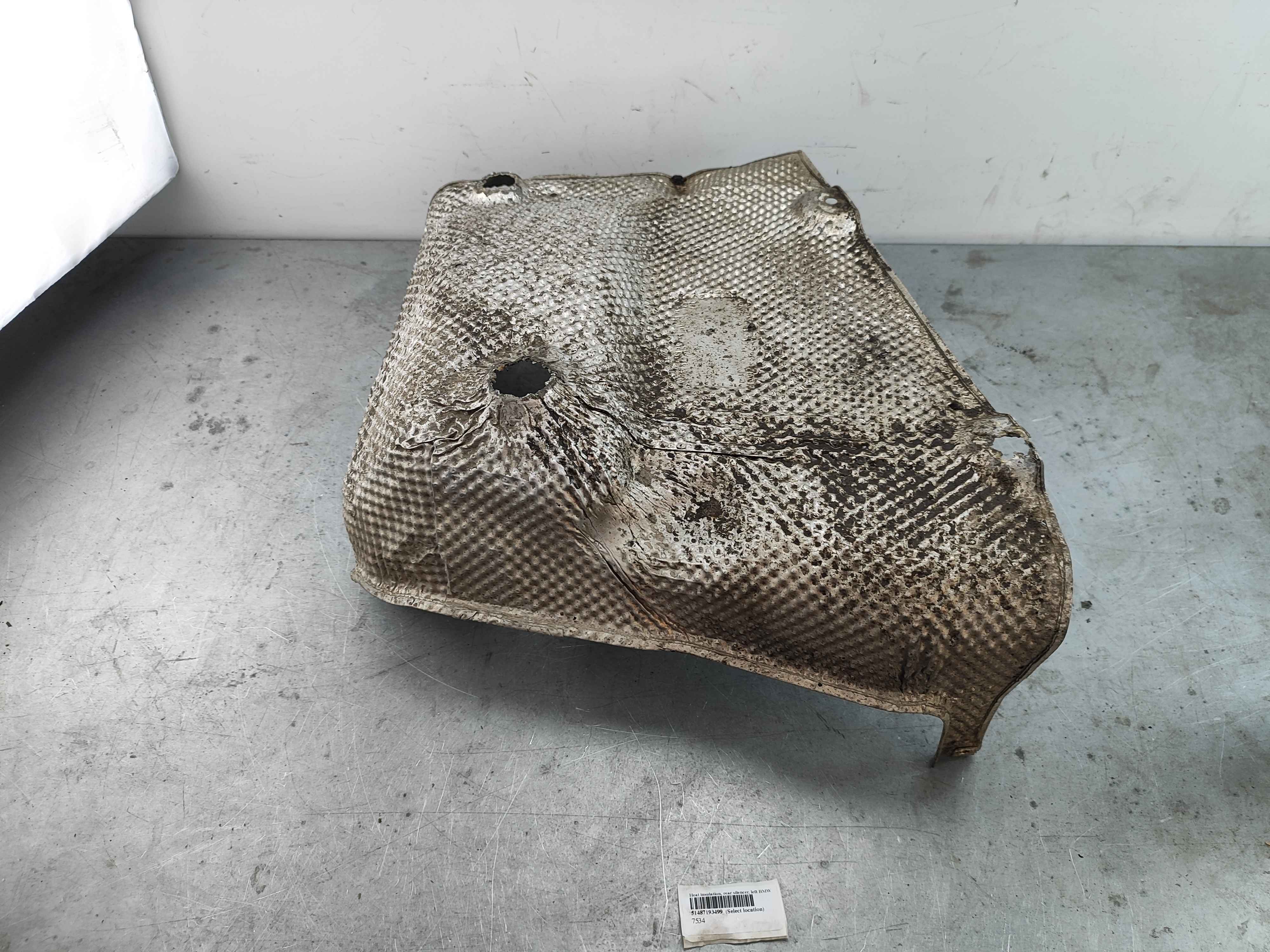 Heat insulation, rear silencer, left BMW