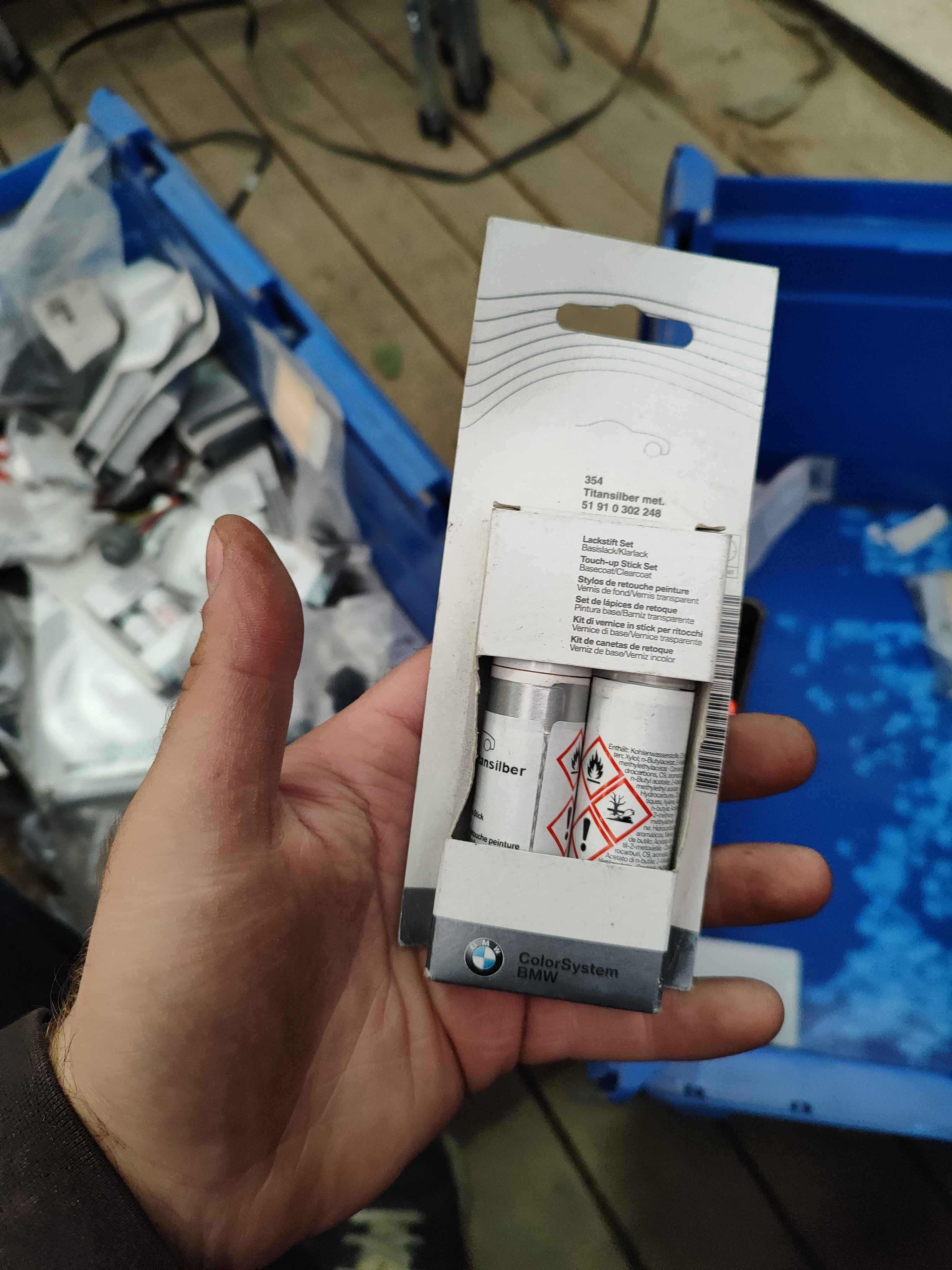 Touch-up stick set, titan-silber met. BMW
