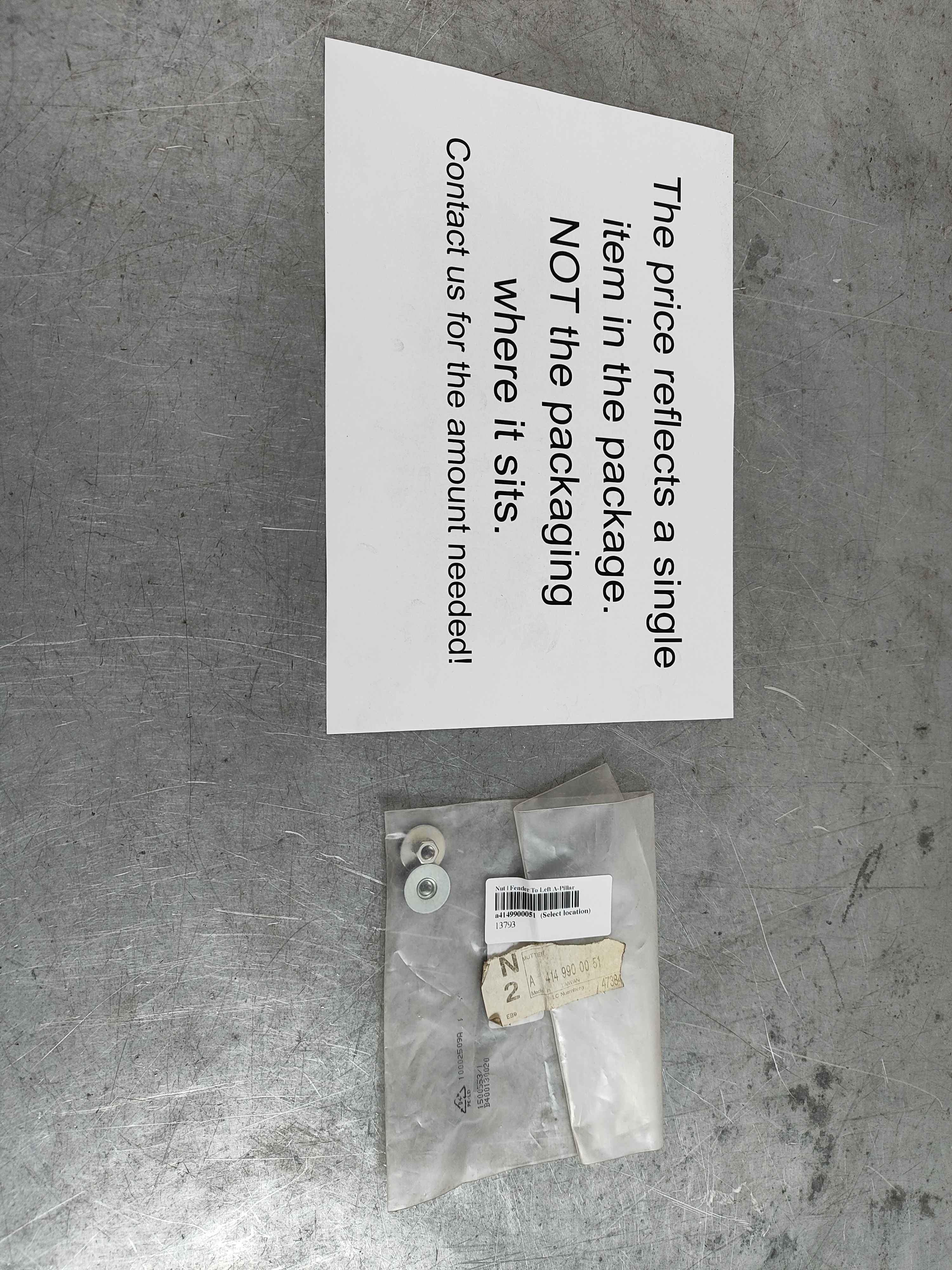 Nut | Fender To Left A-Pillar