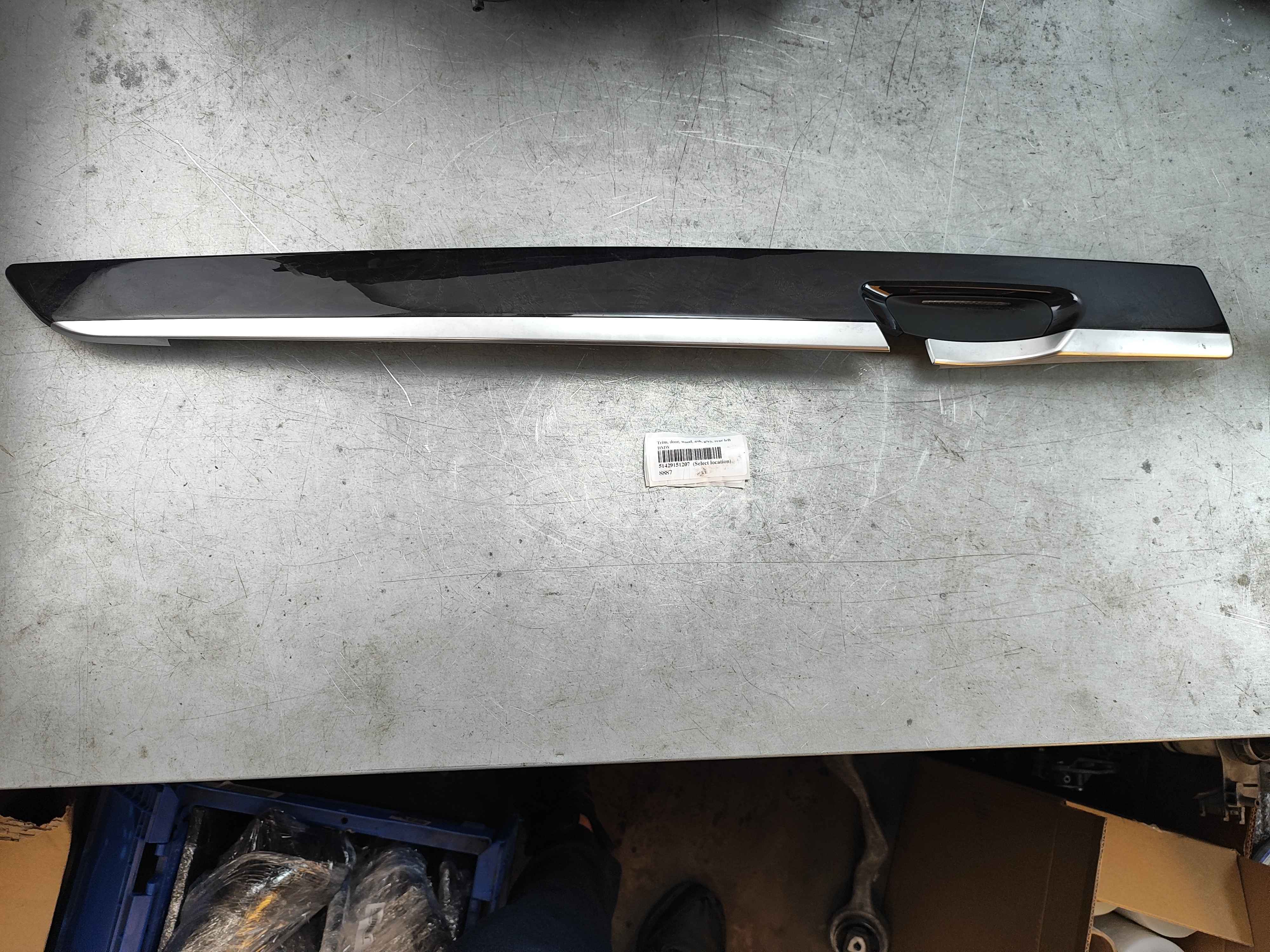 Trim, door, wood, ash, grey, rear left BMW