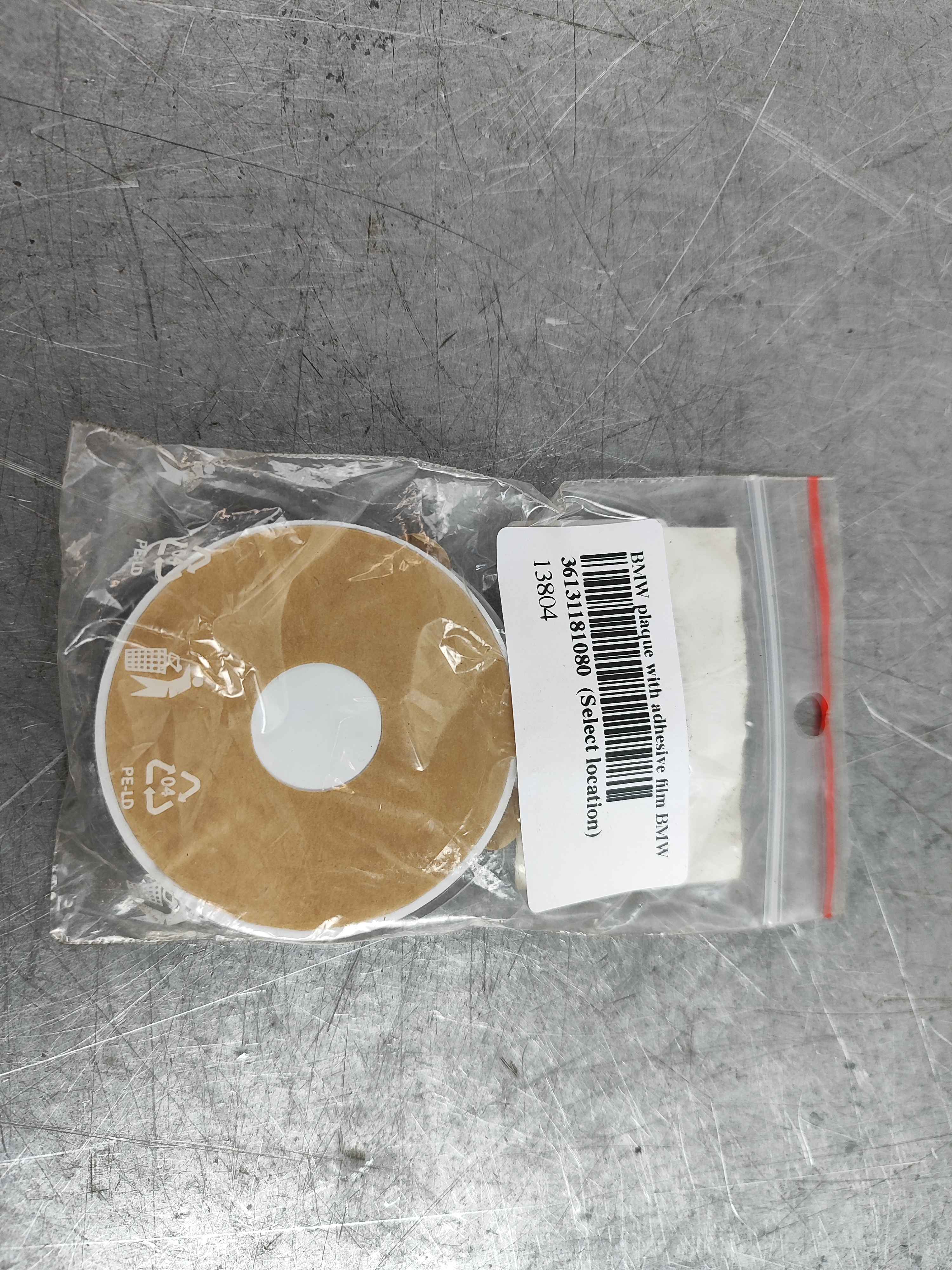 BMW plaque with adhesive film BMW