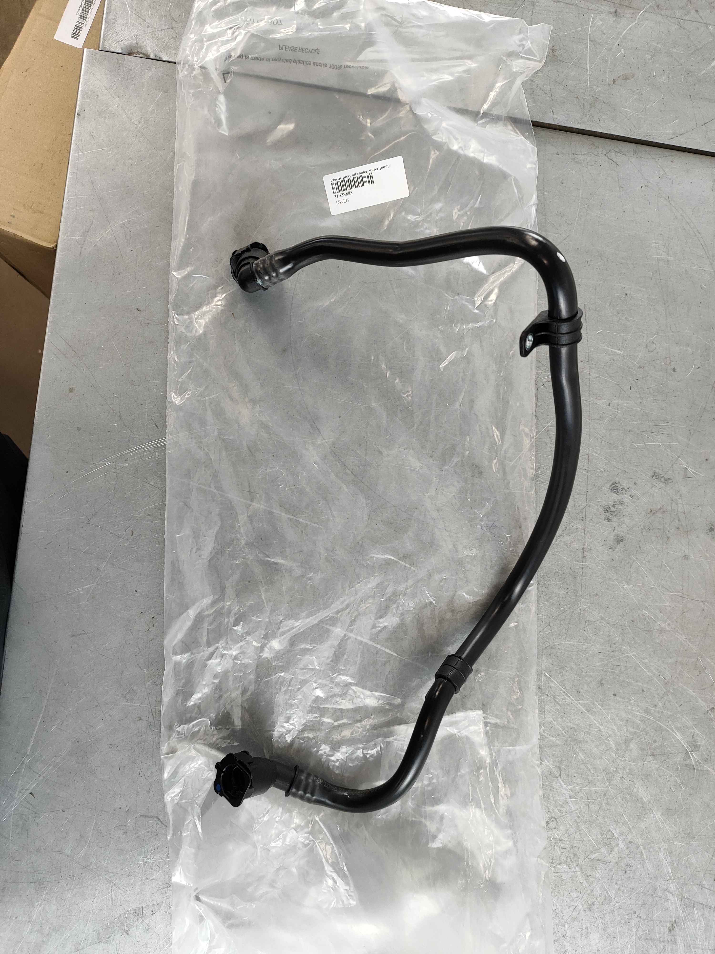 Plastic pipe, oil cooler-water pump