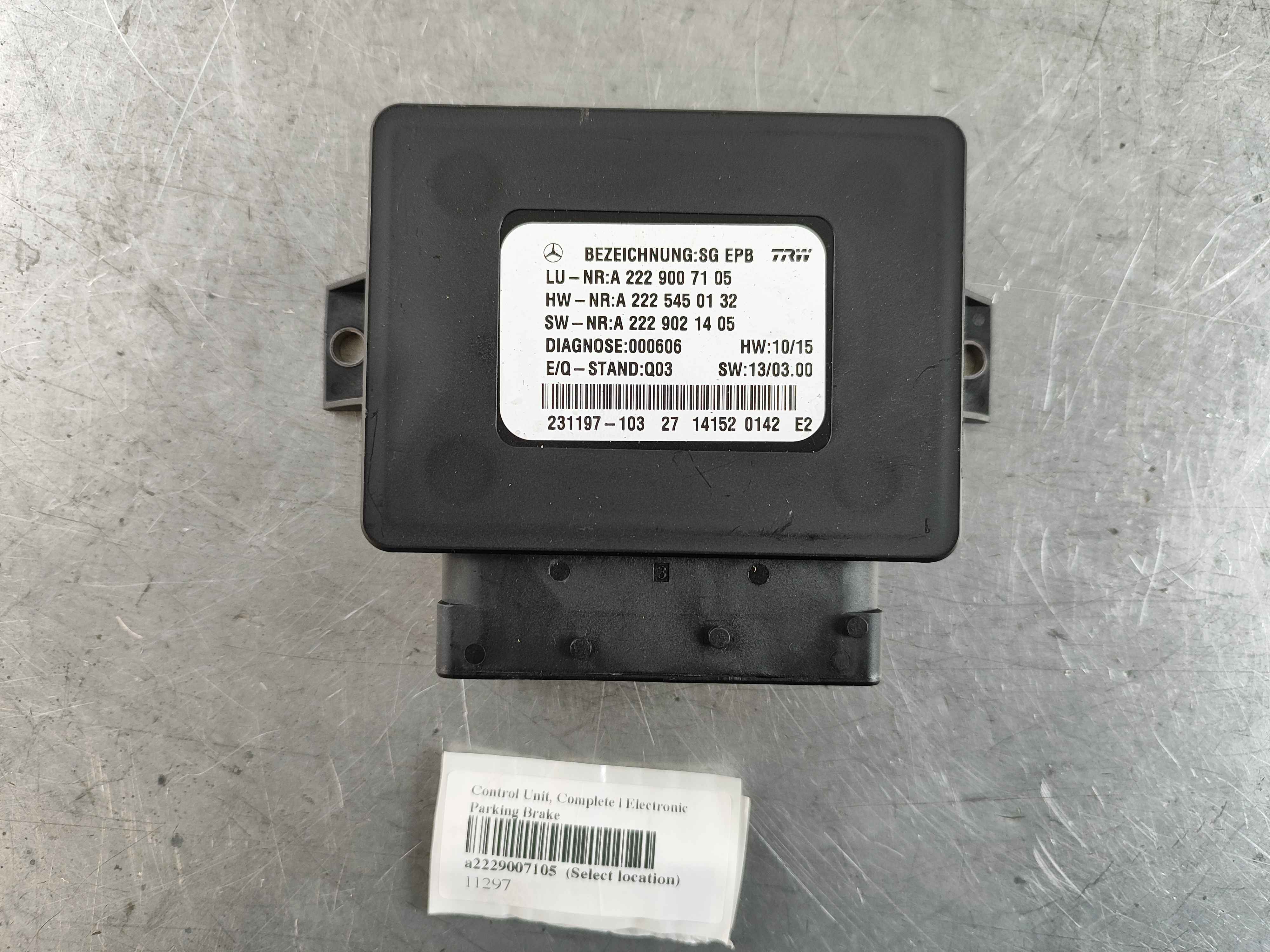Control Unit, Complete | Electronic Parking Brake