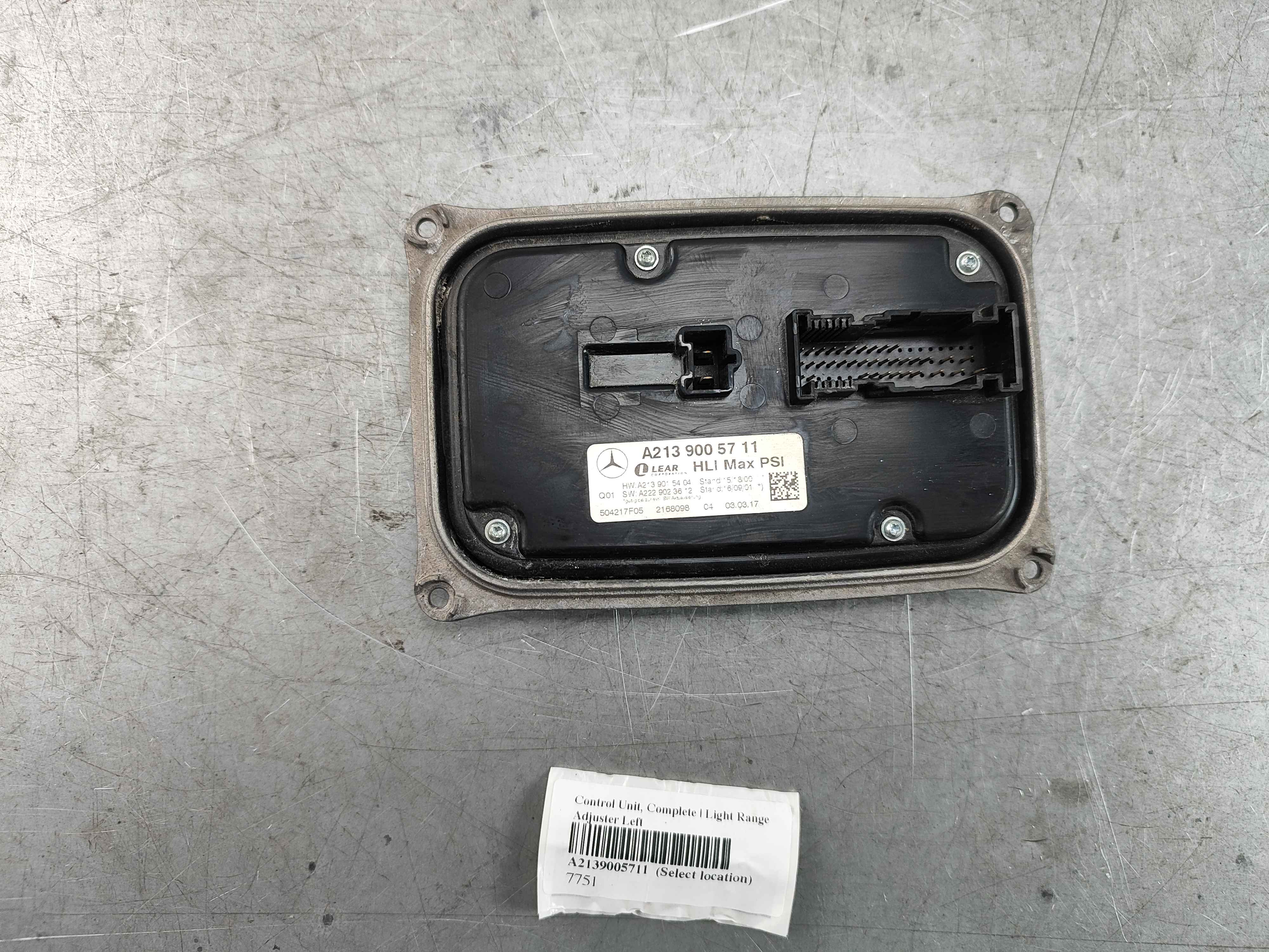 Control Unit, Complete | Light Range Adjuster Left
