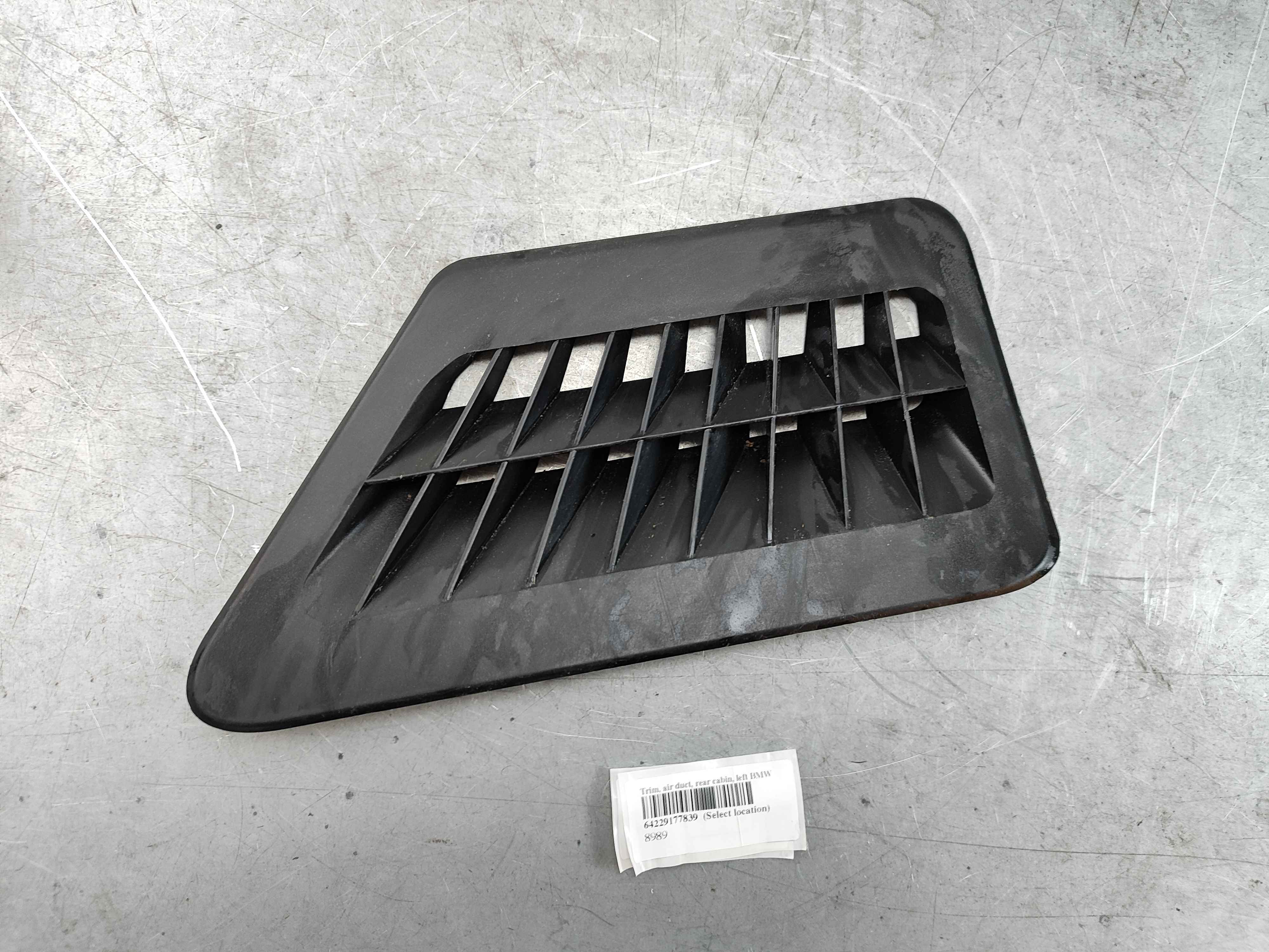 Trim, air duct, rear cabin, left BMW