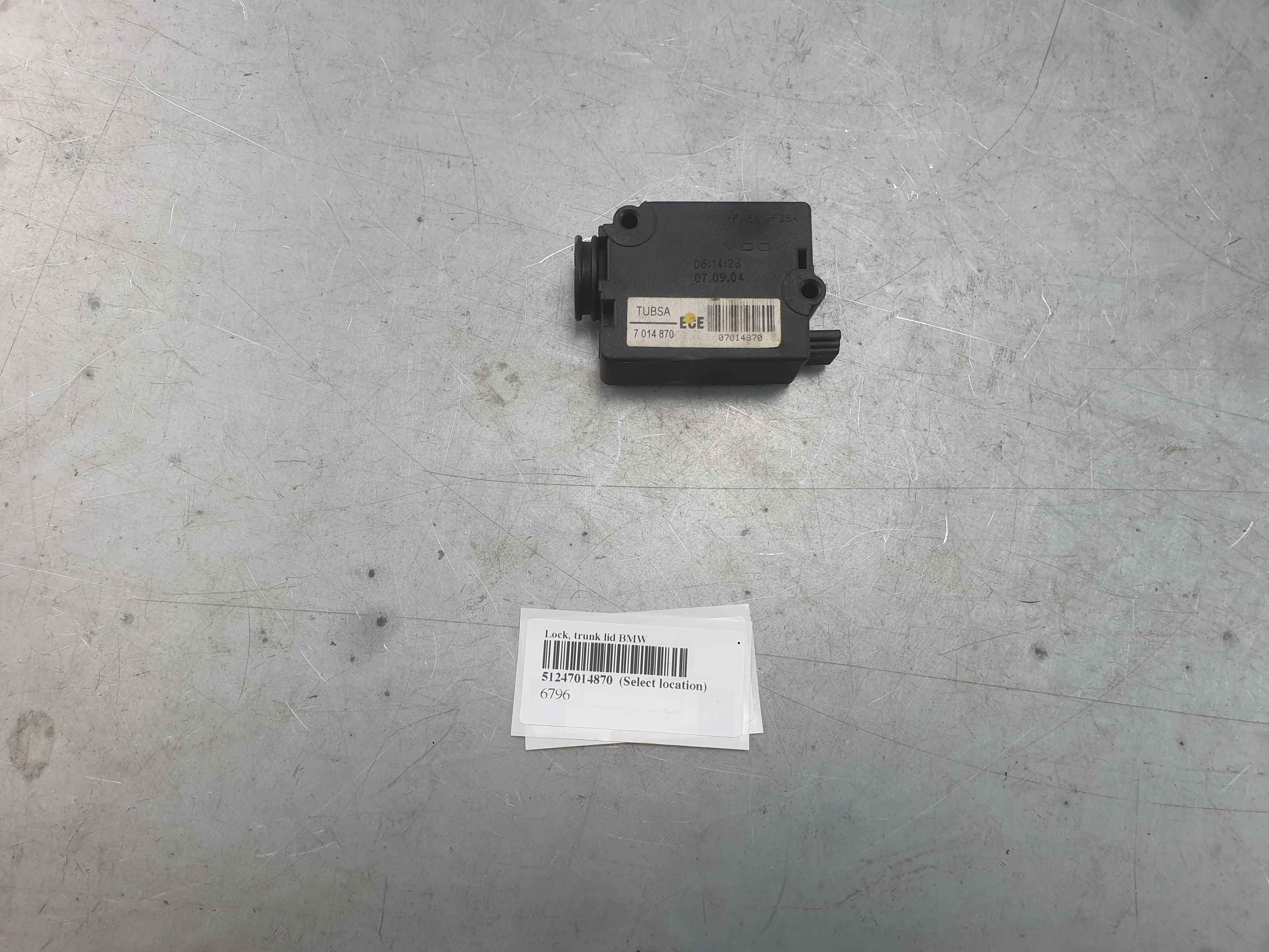 Lock, trunk lid BMW