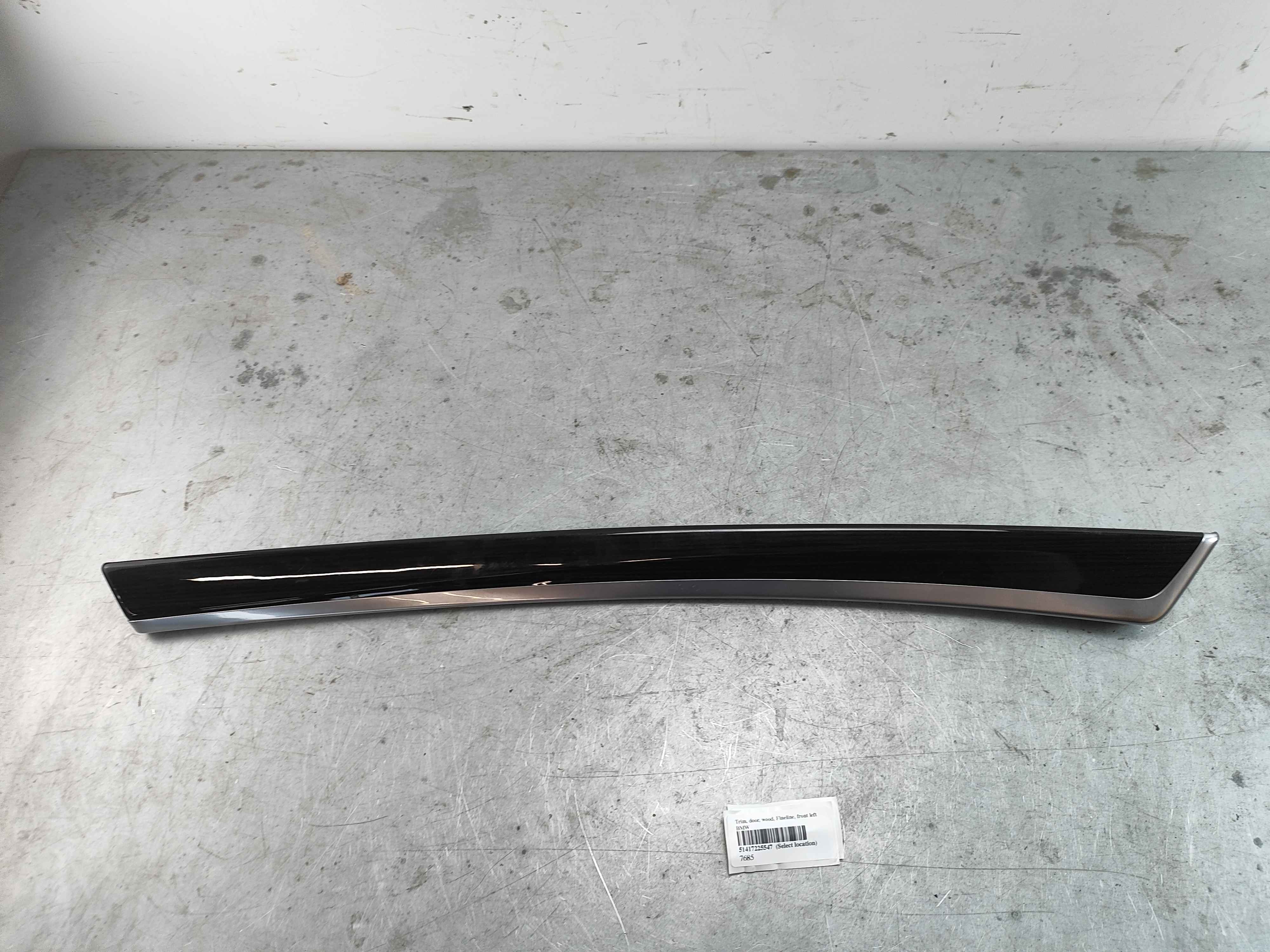 Trim, door, wood, Fineline, front left BMW