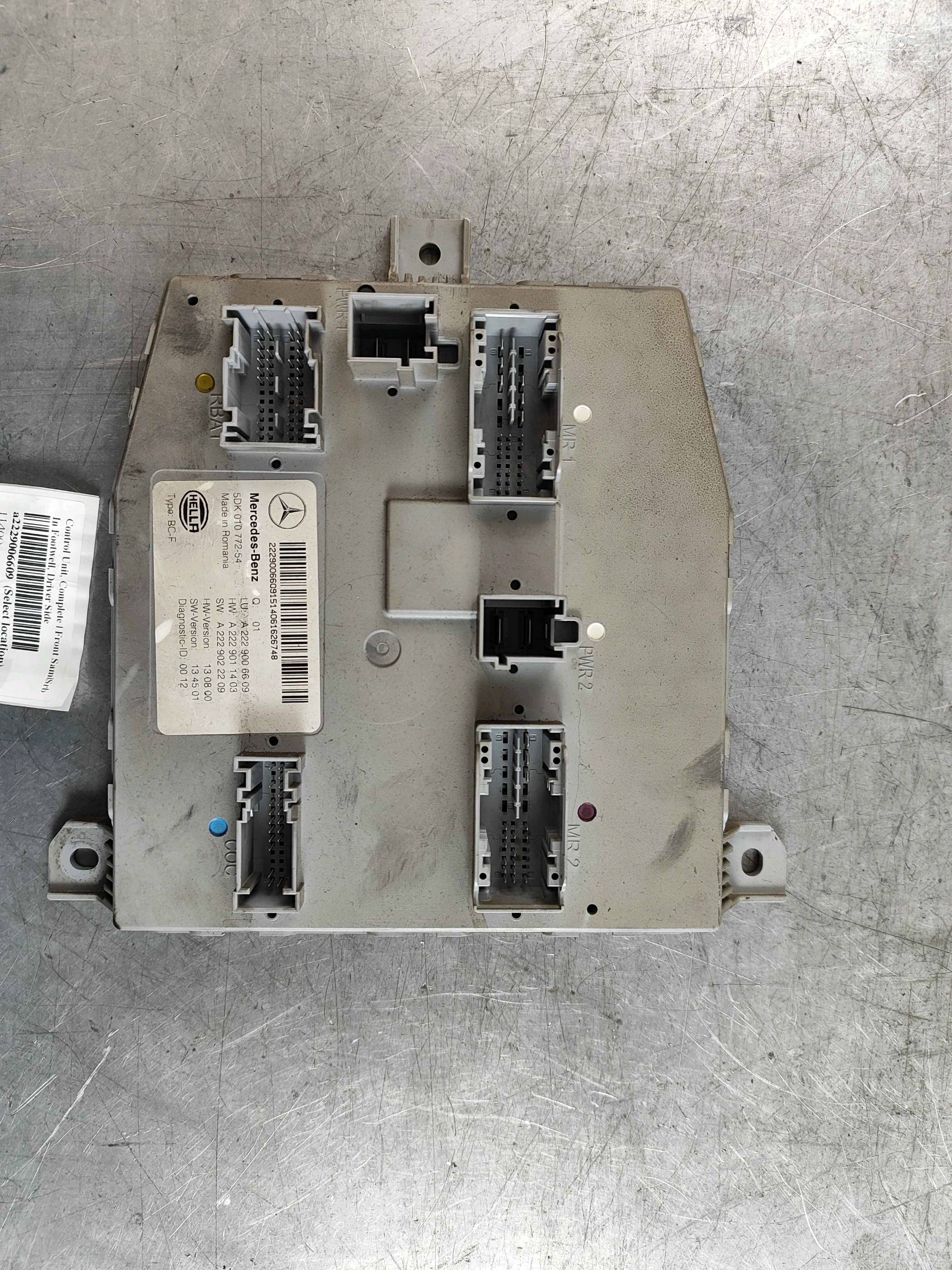 Control Unit, Complete | Front Sam|Srb In Footwell, Driver Side