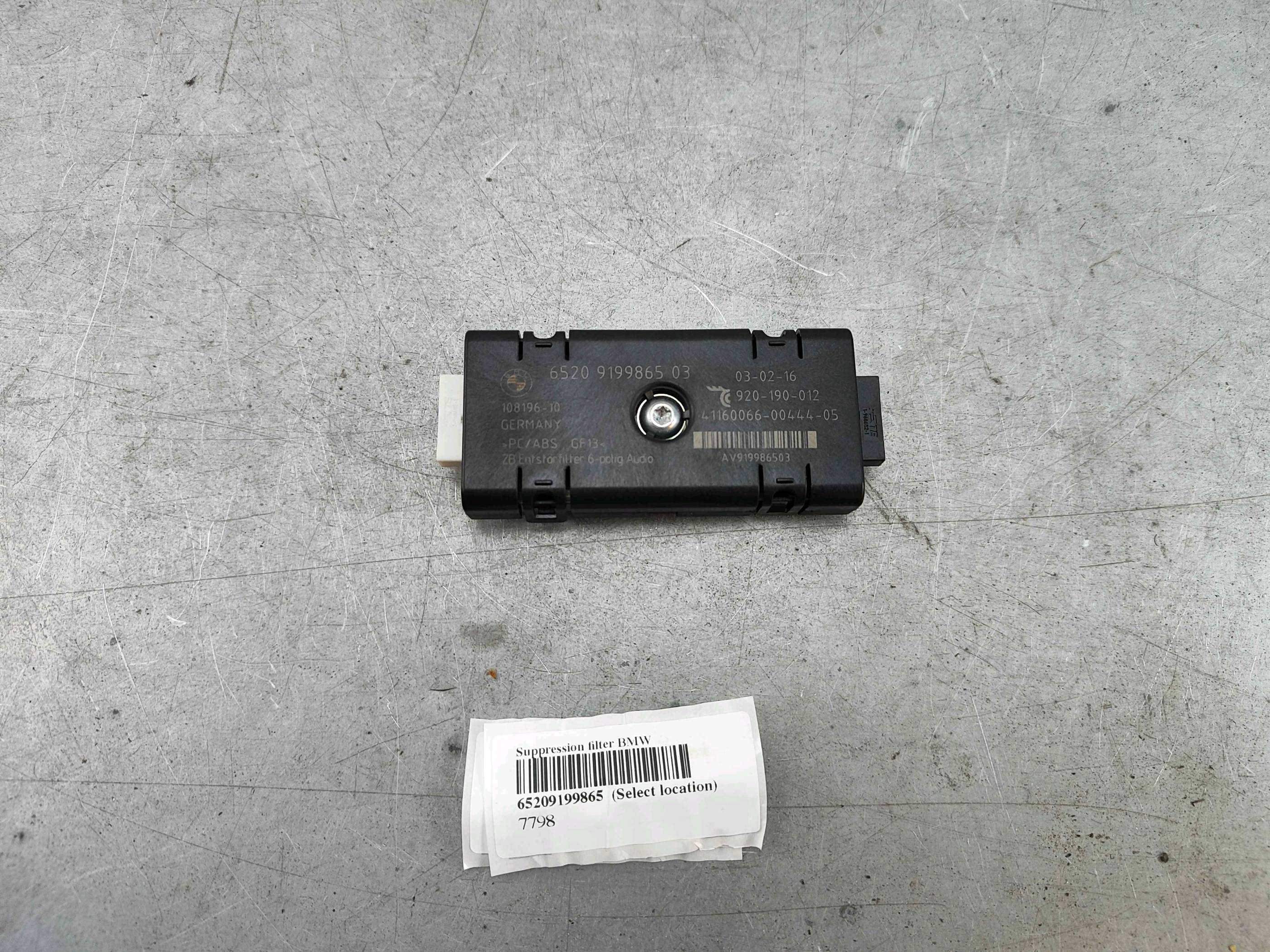 Suppression filter BMW