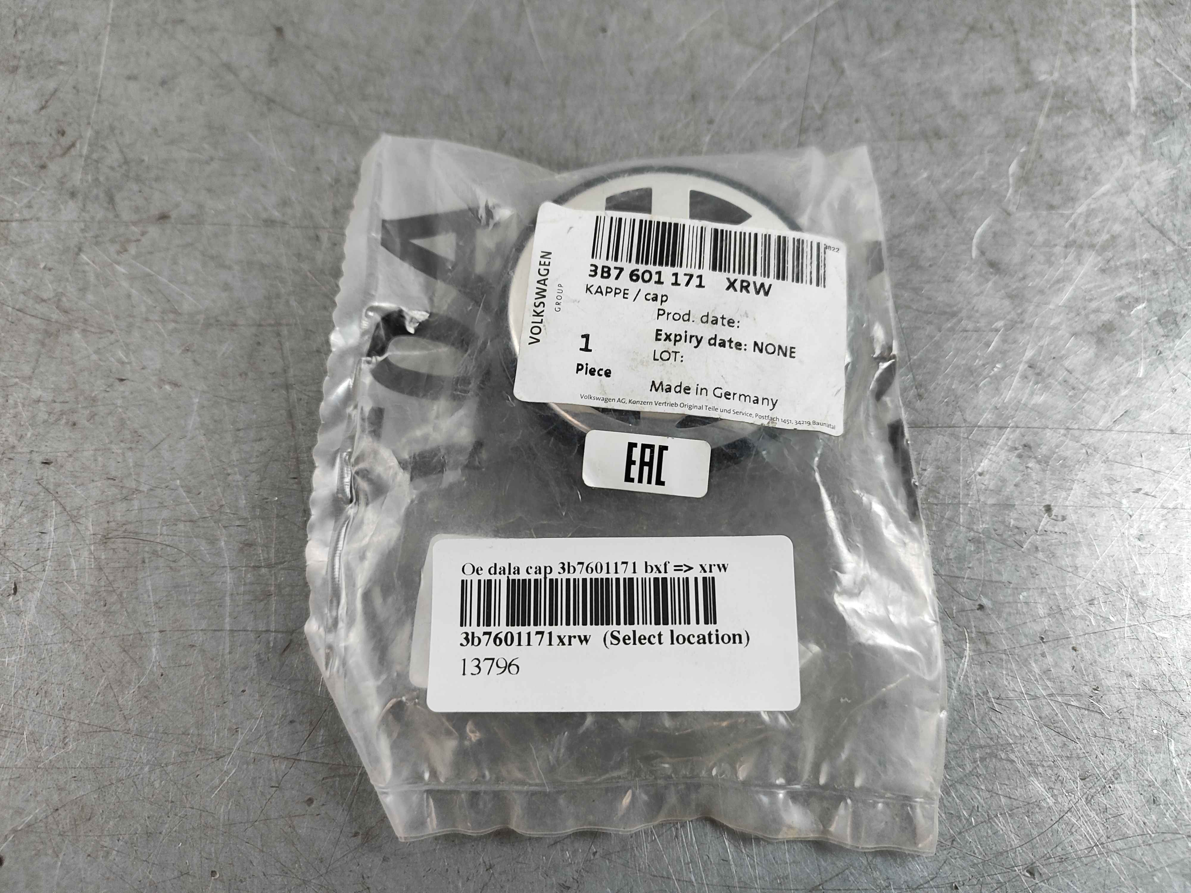 Oe daļa cap 3b7601171 bxf => xrw
