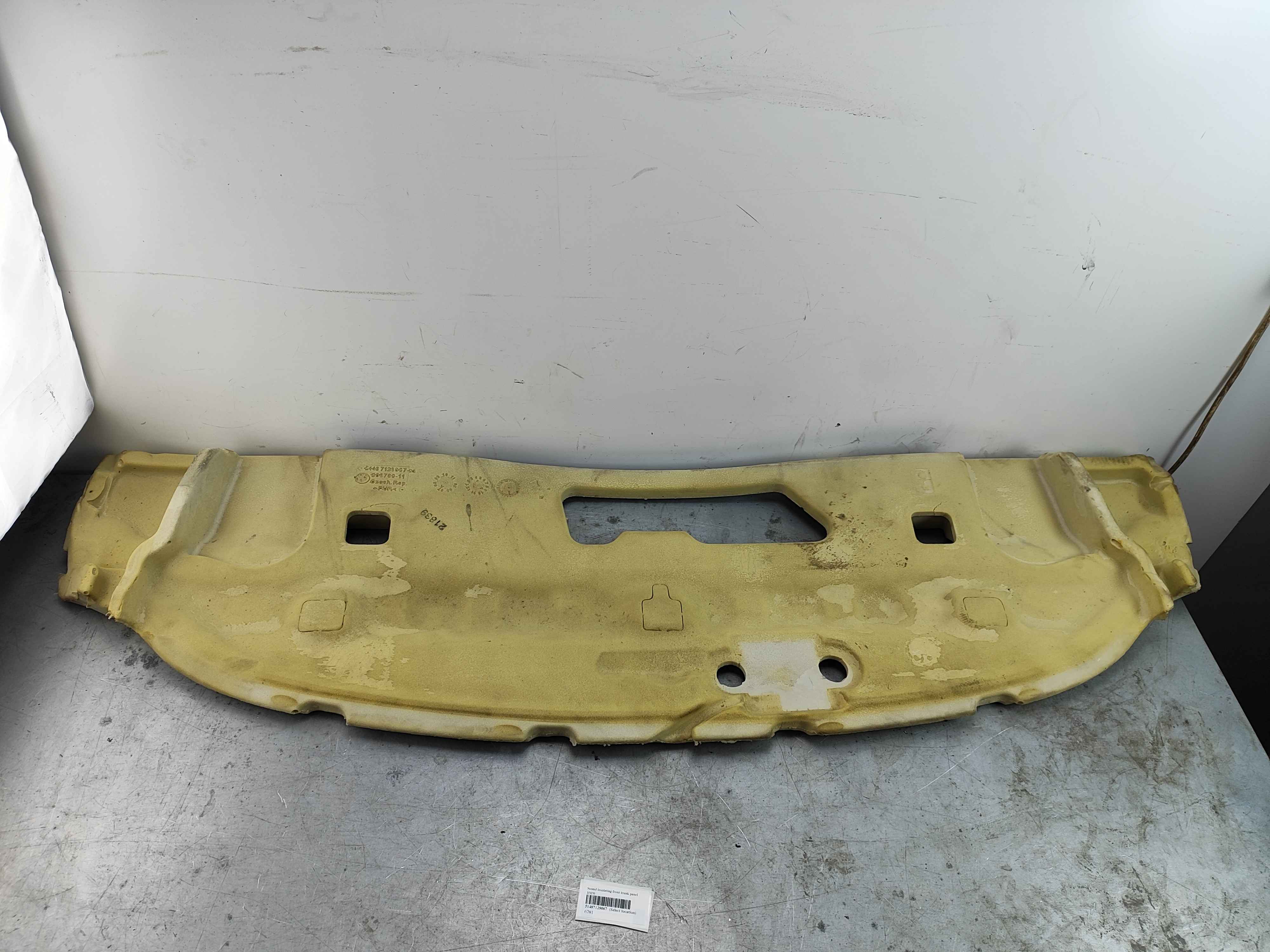 Sound insulating front trunk panel BMW