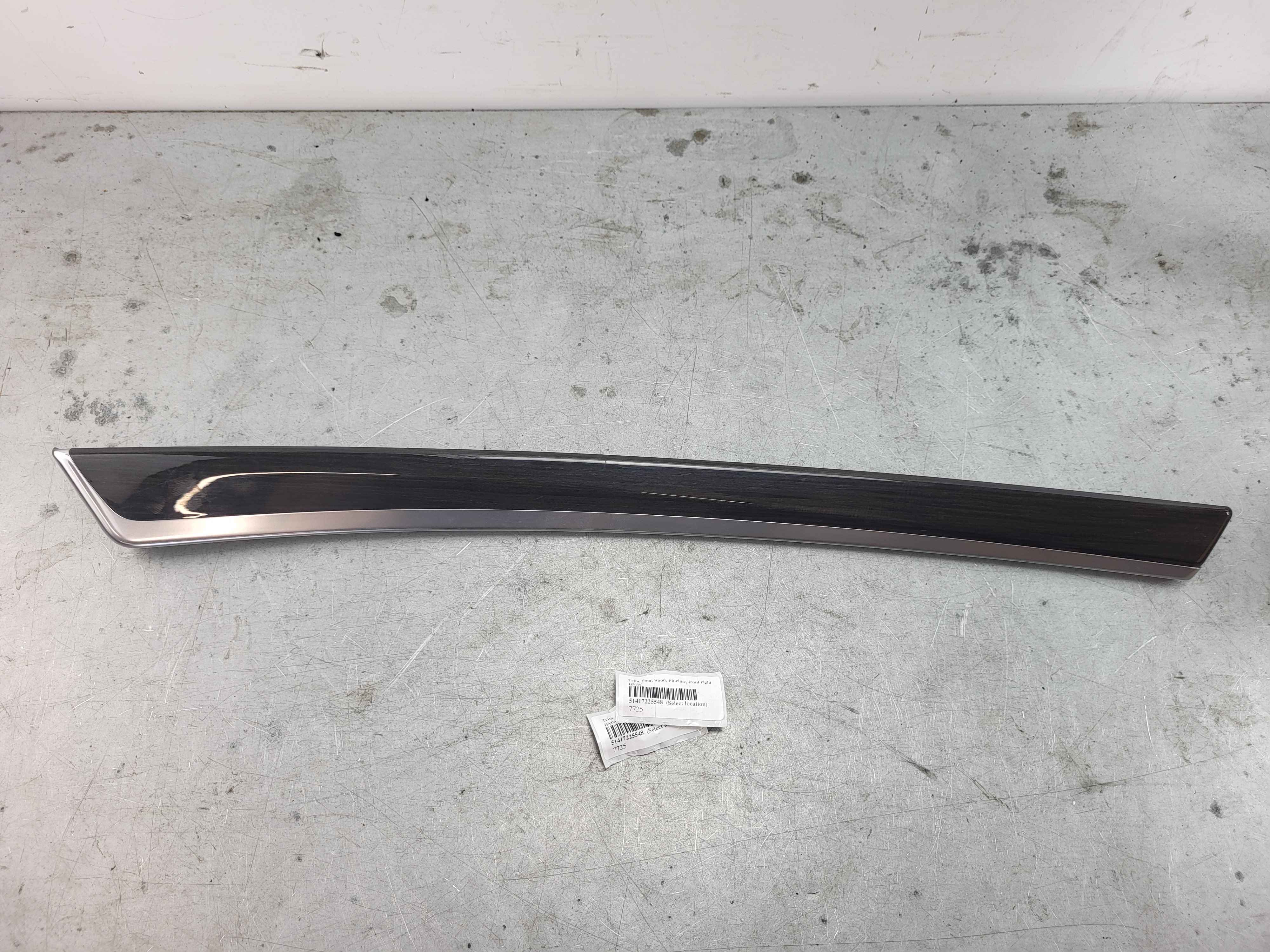 Trim, door, wood, Fineline, front right BMW