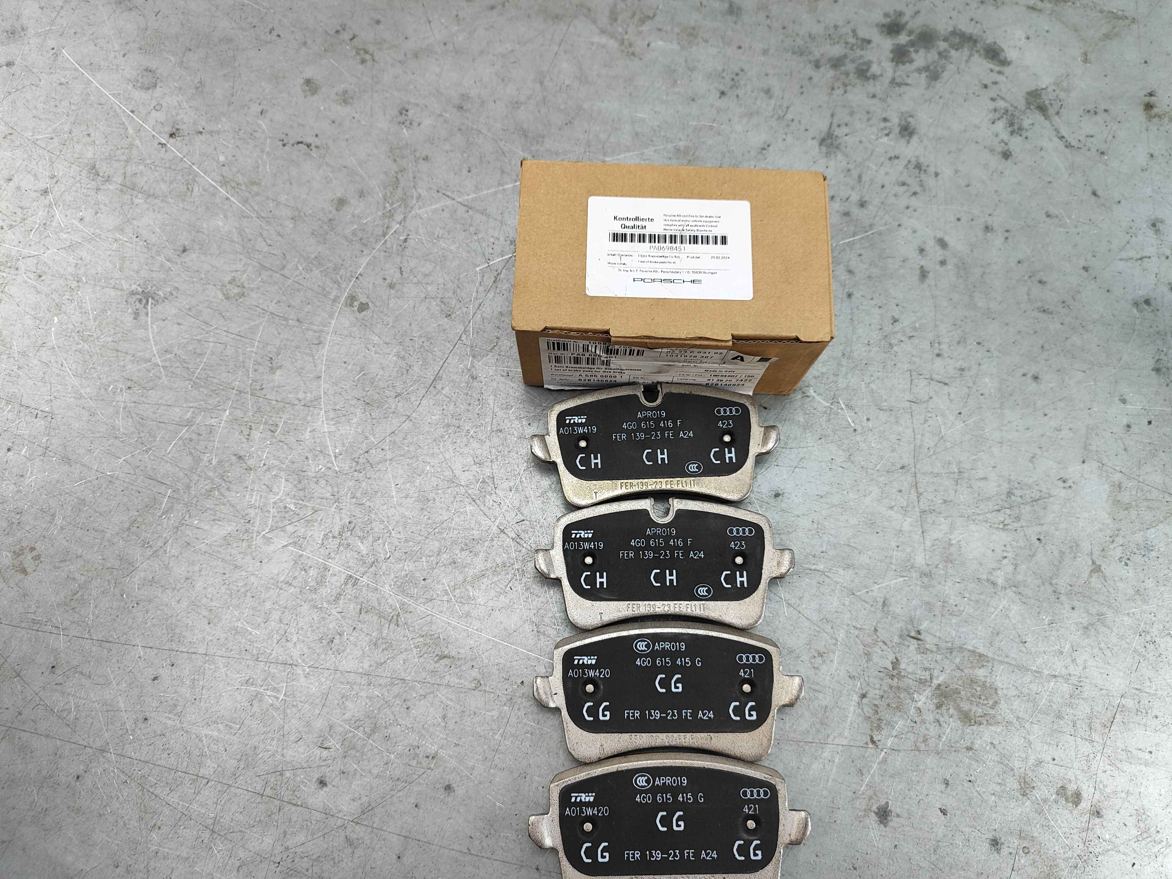 1 set of brake pads for di