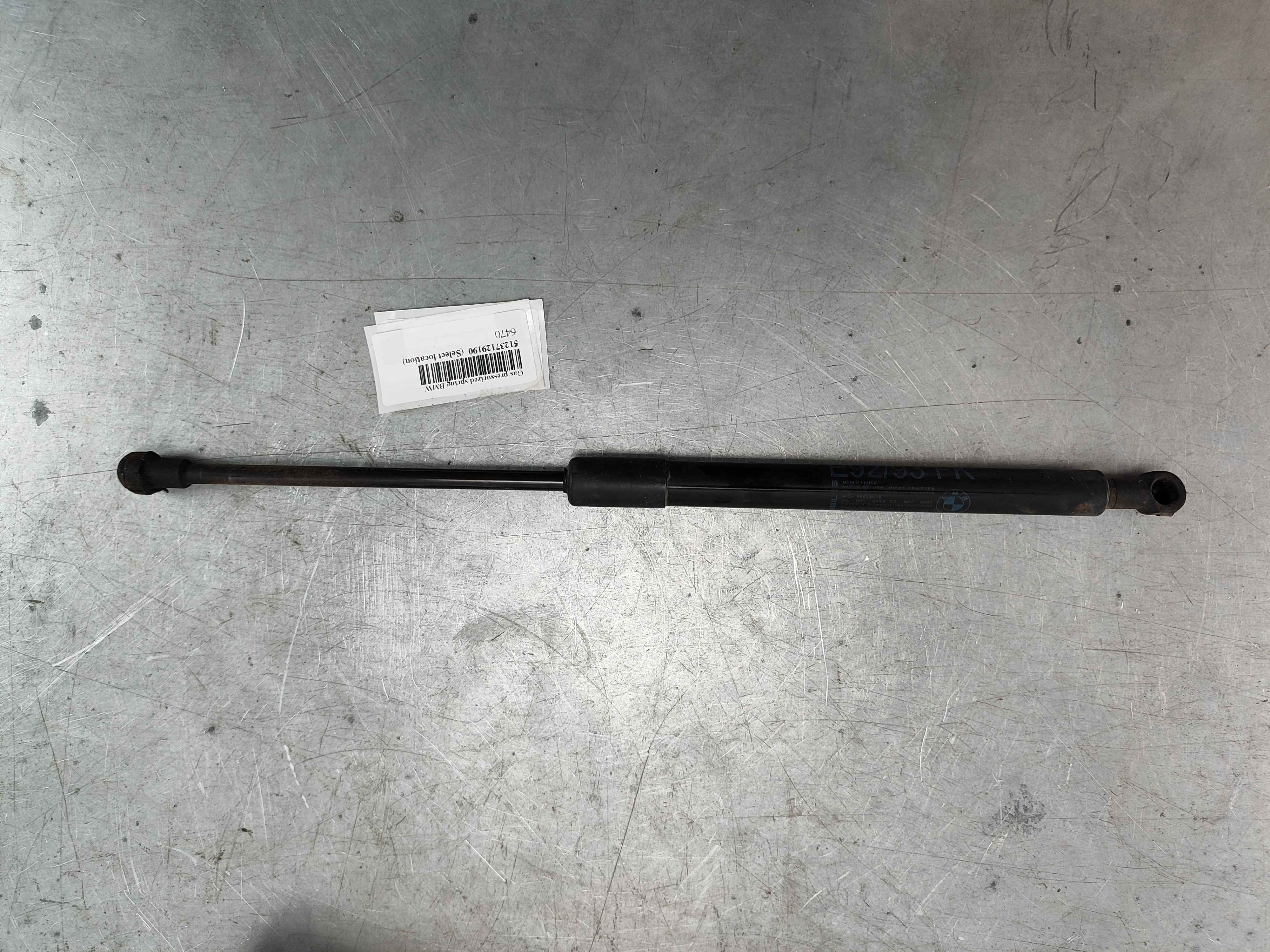 Gas pressurized spring BMW