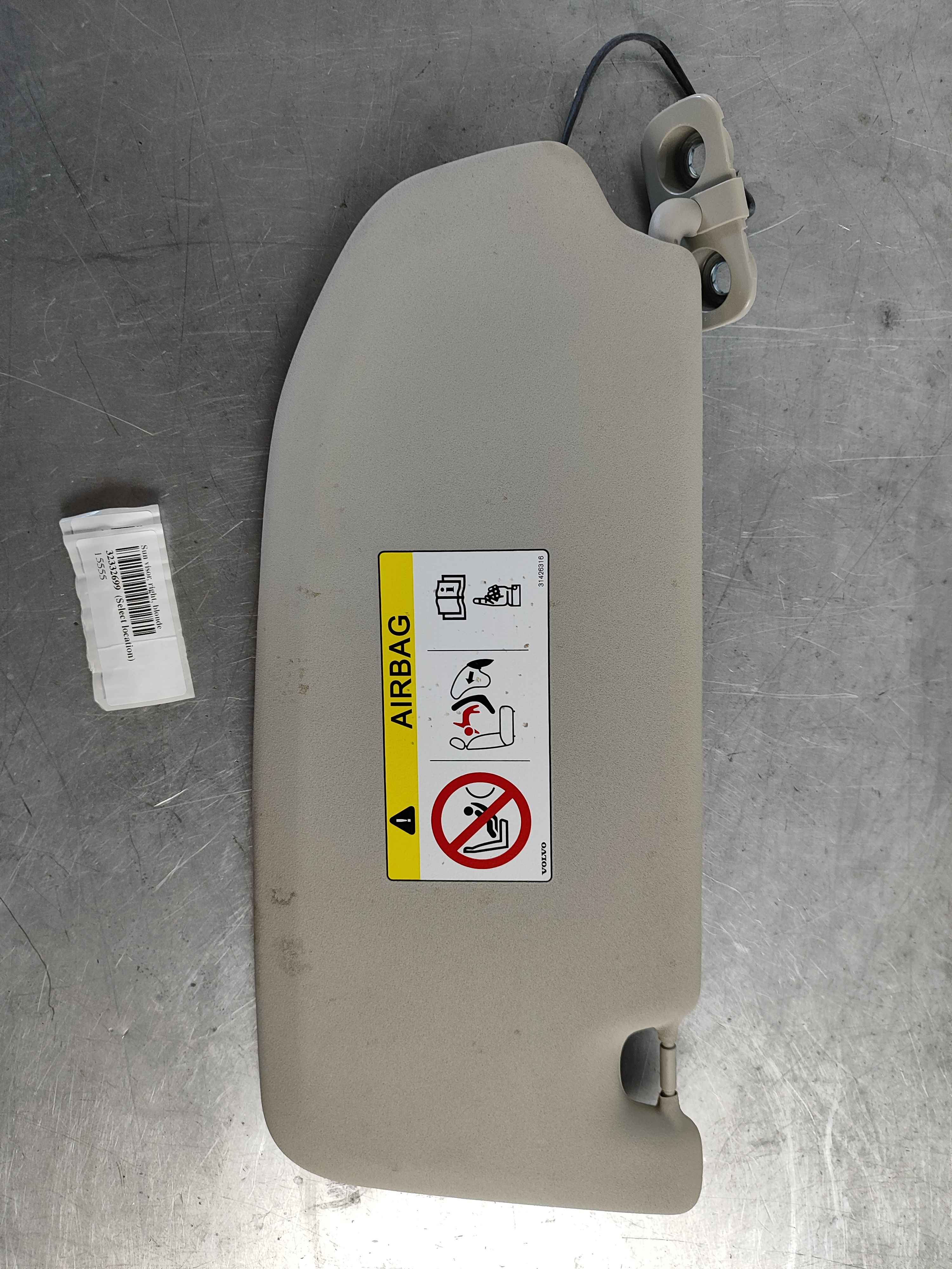 Sun visor, right, blonde