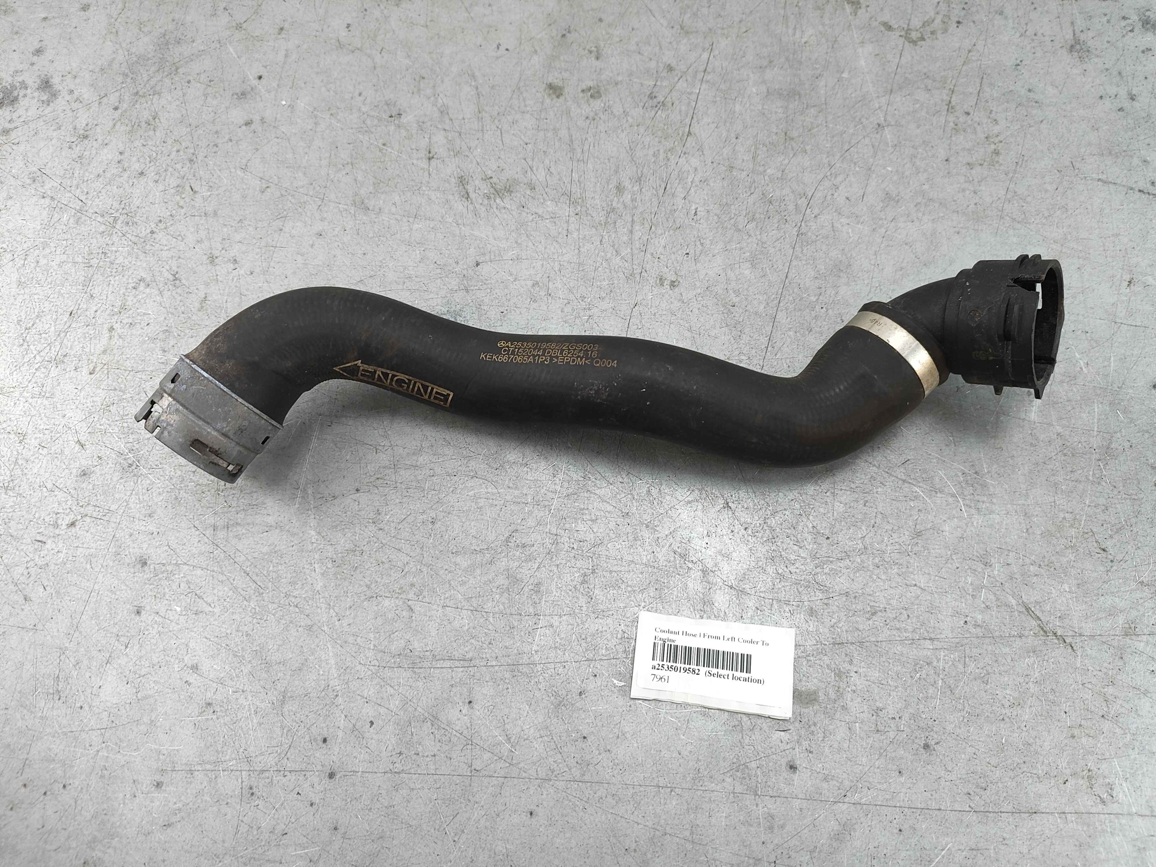 Coolant Hose | From Left Cooler To Engine