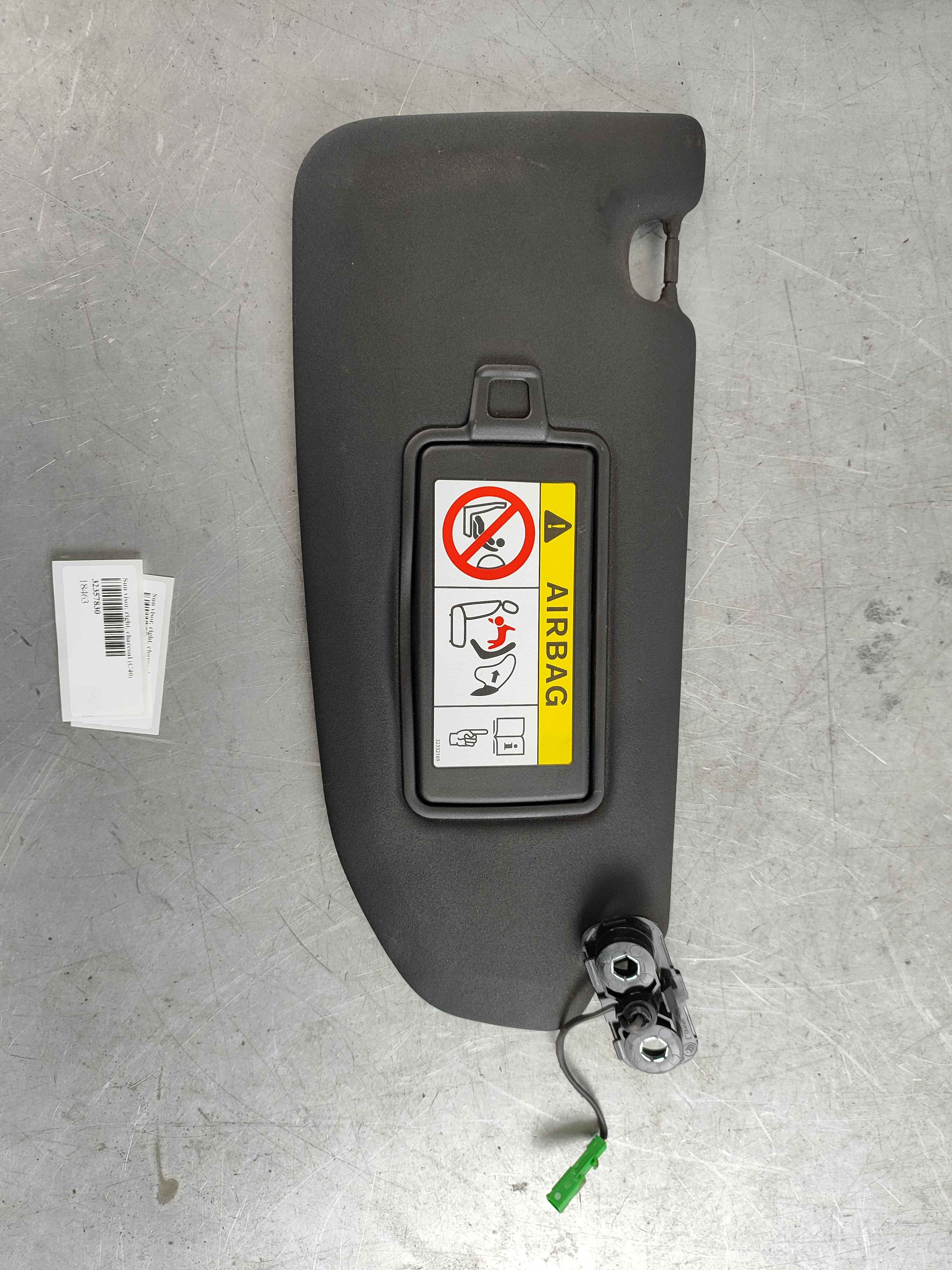 Sun visor, right, charcoal (C40)