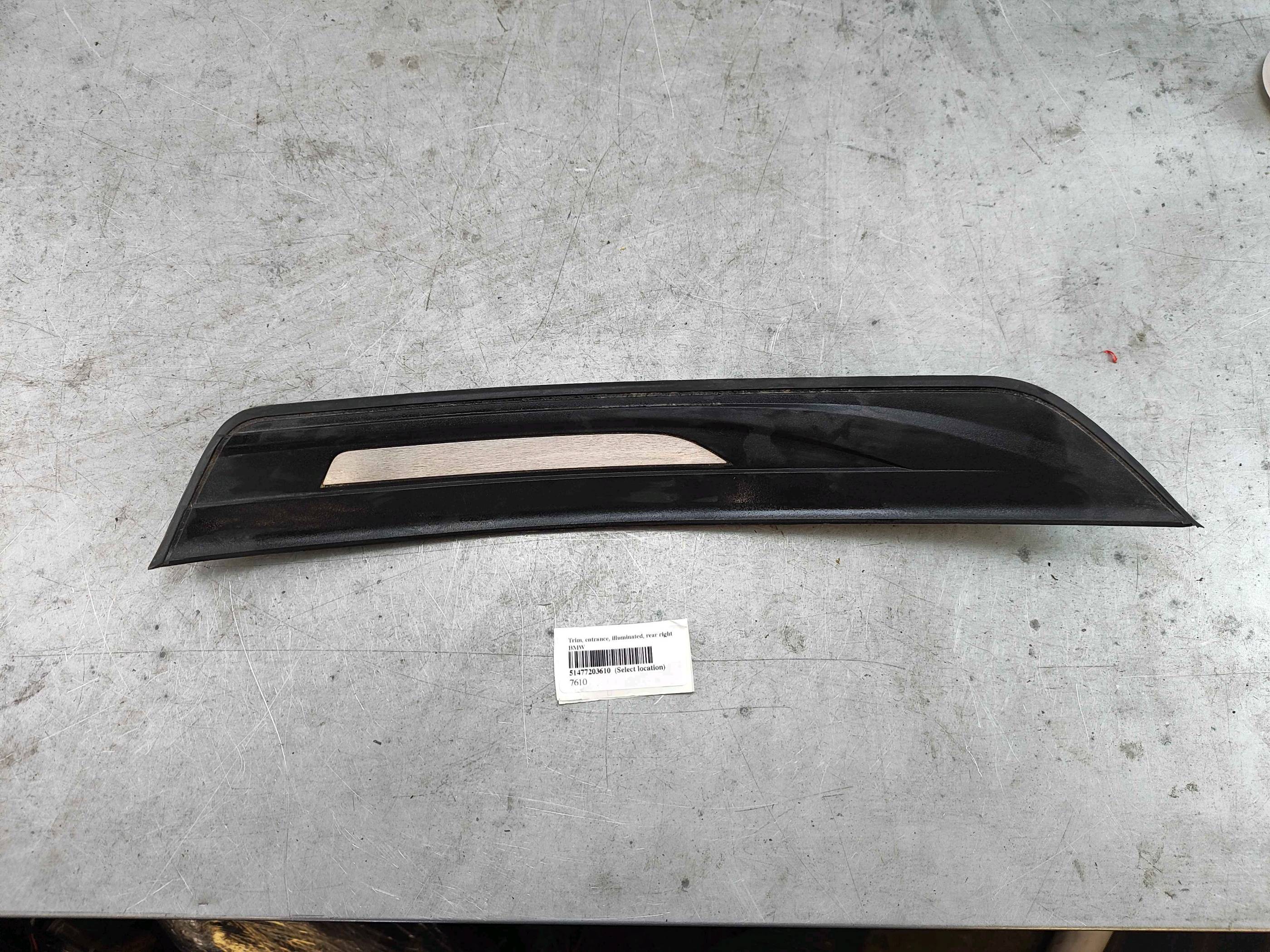 Trim, entrance, illuminated, rear right BMW