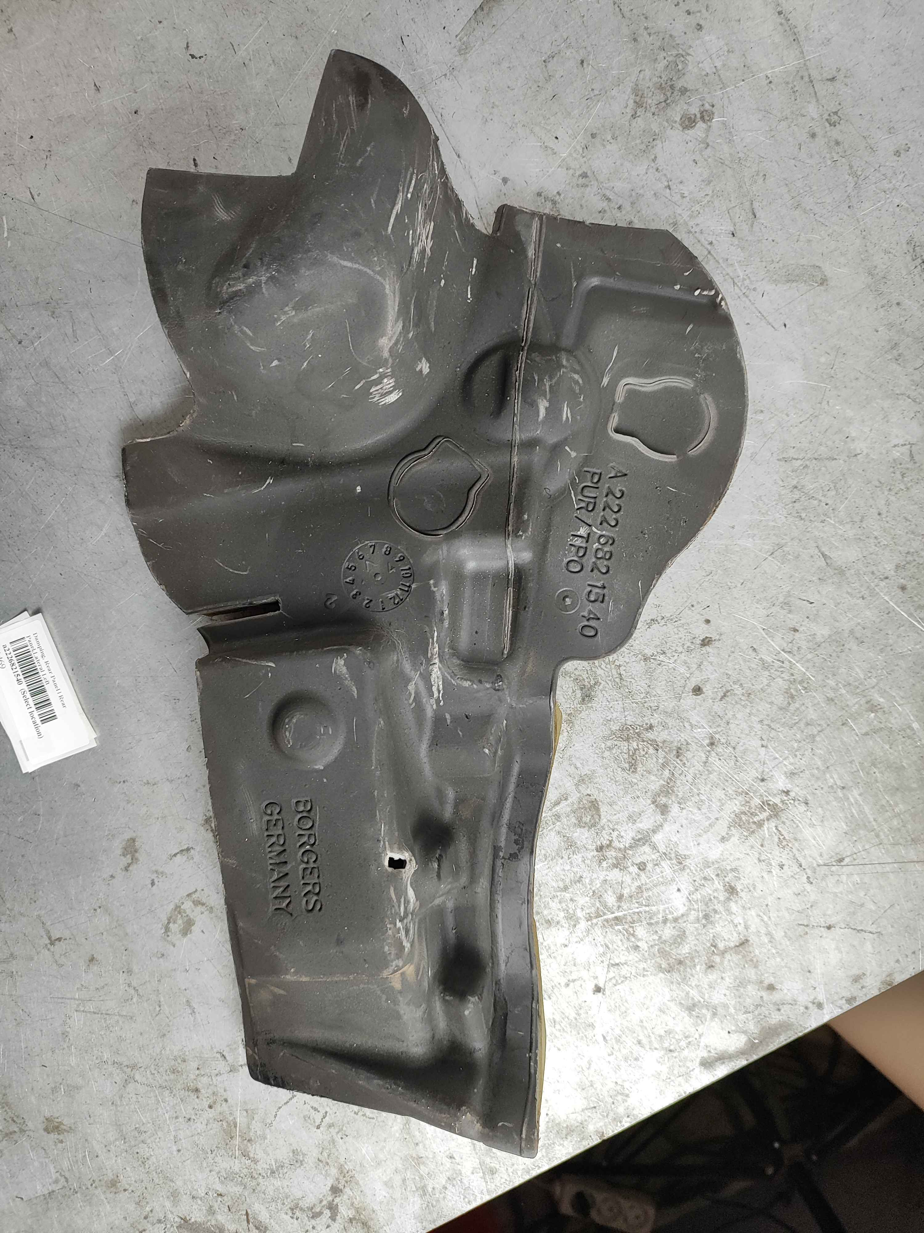 Damping, Rear Panel | Rear Panel,Lateral Left