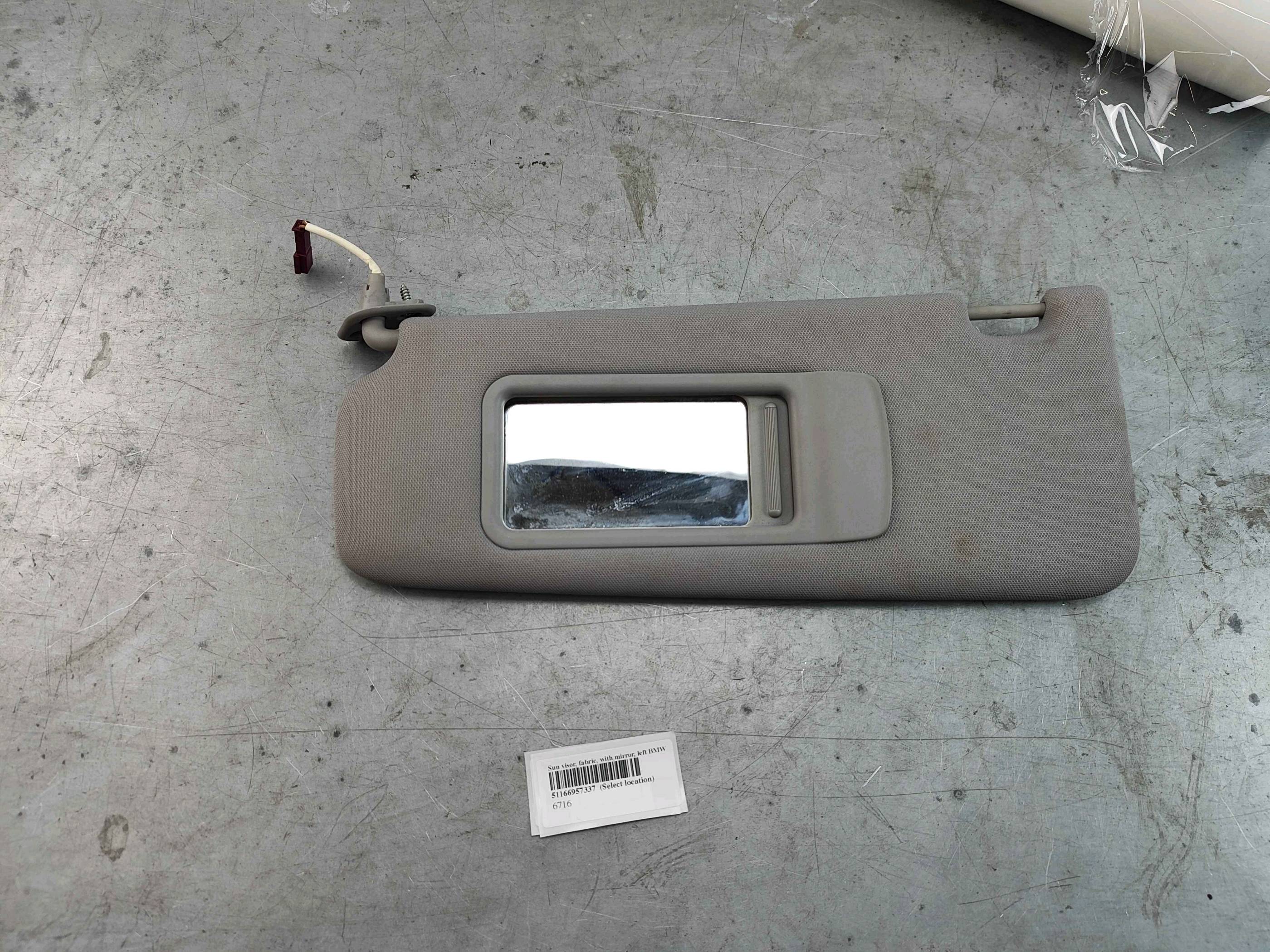 Sun visor, fabric, with mirror, left BMW