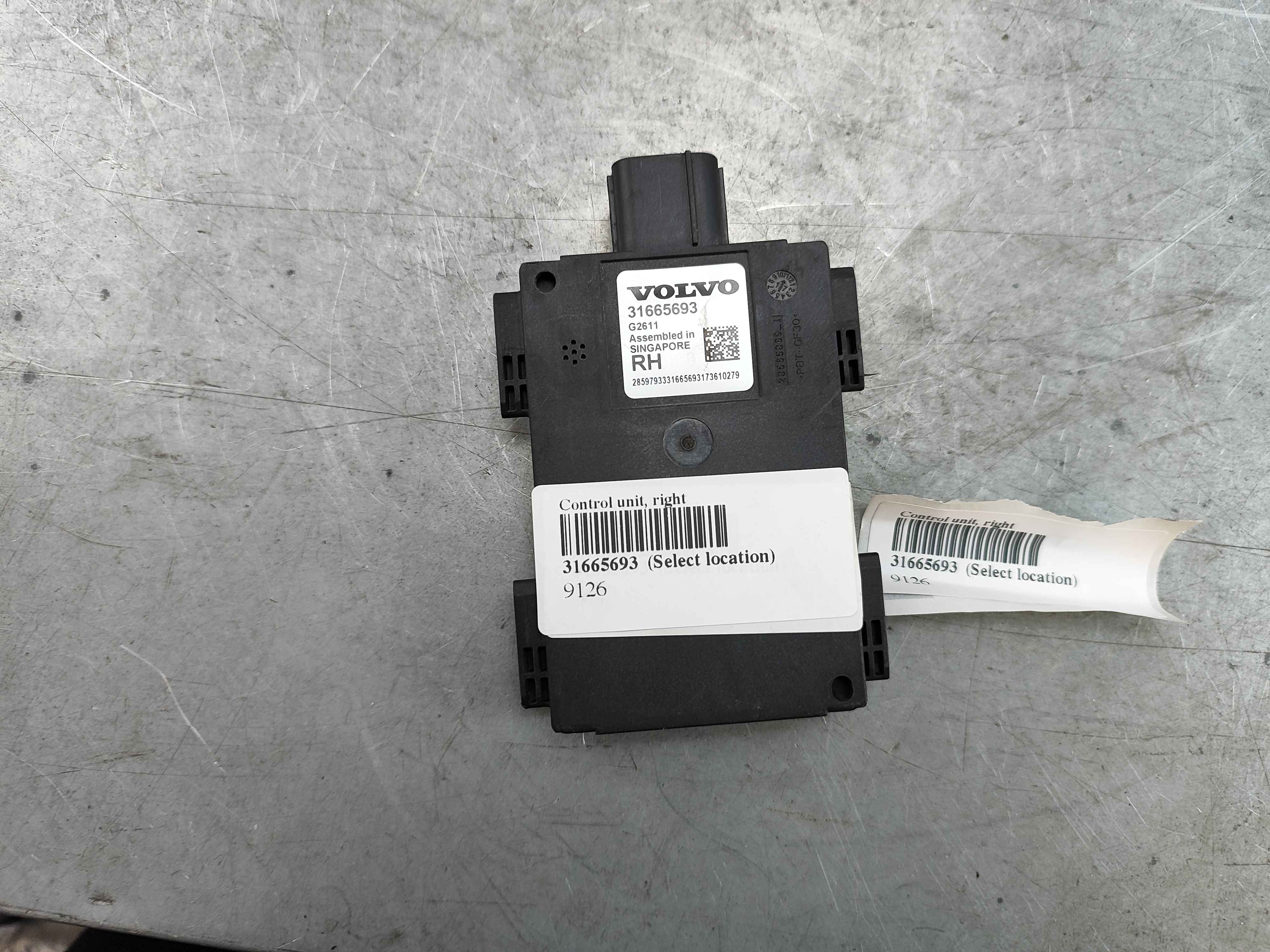 Control unit, right
