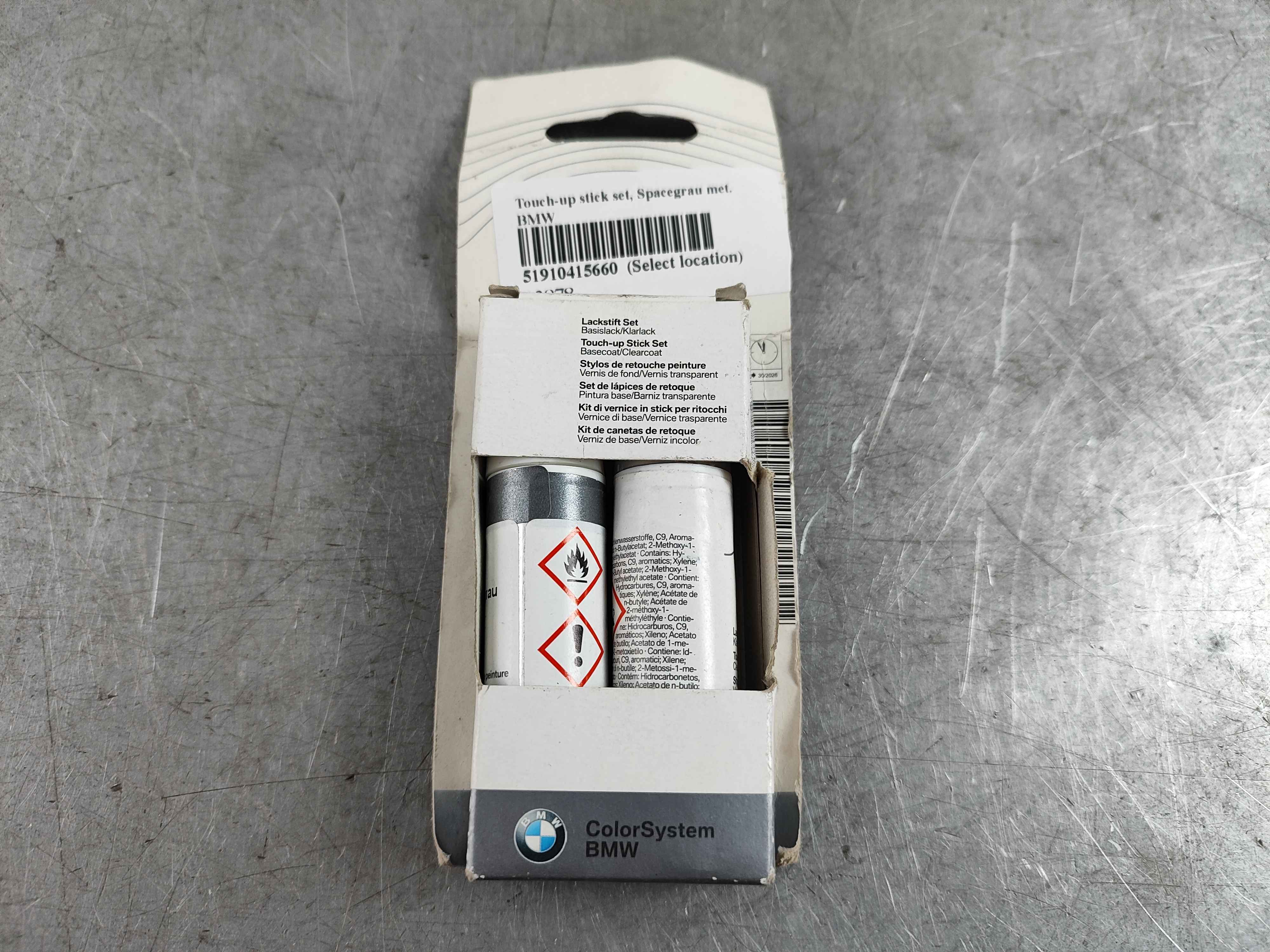 Touch-up stick set, Spacegrau met. BMW